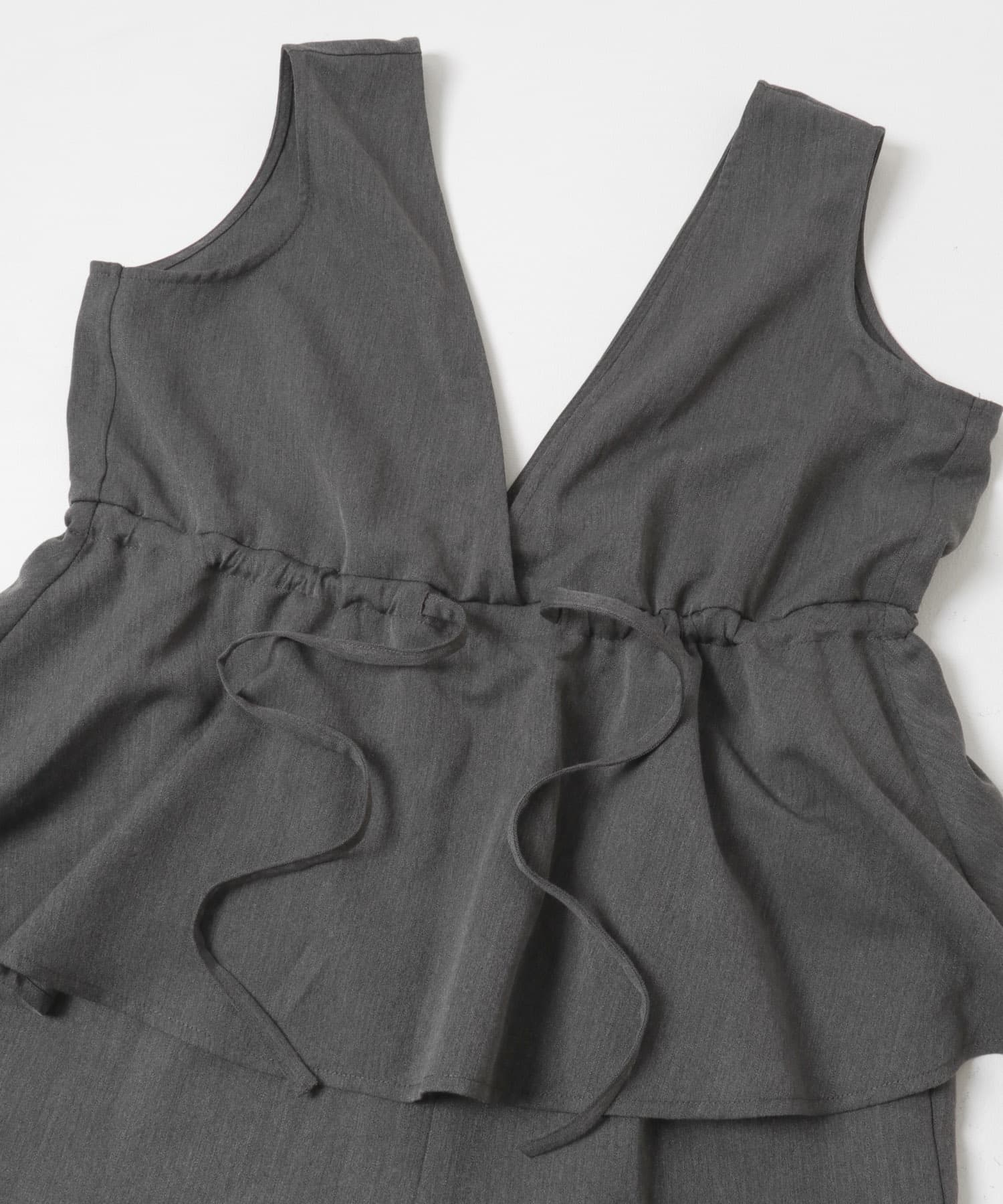 ペプラムオールインワン グレー 36