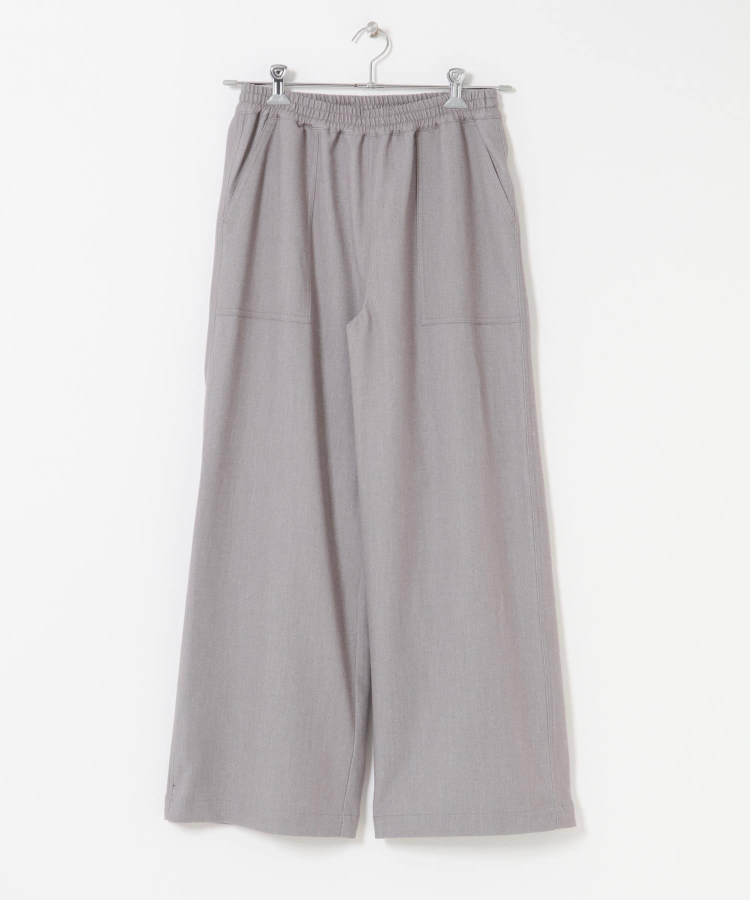 デニムライクアソートベイカーイージーパンツ グレー 36