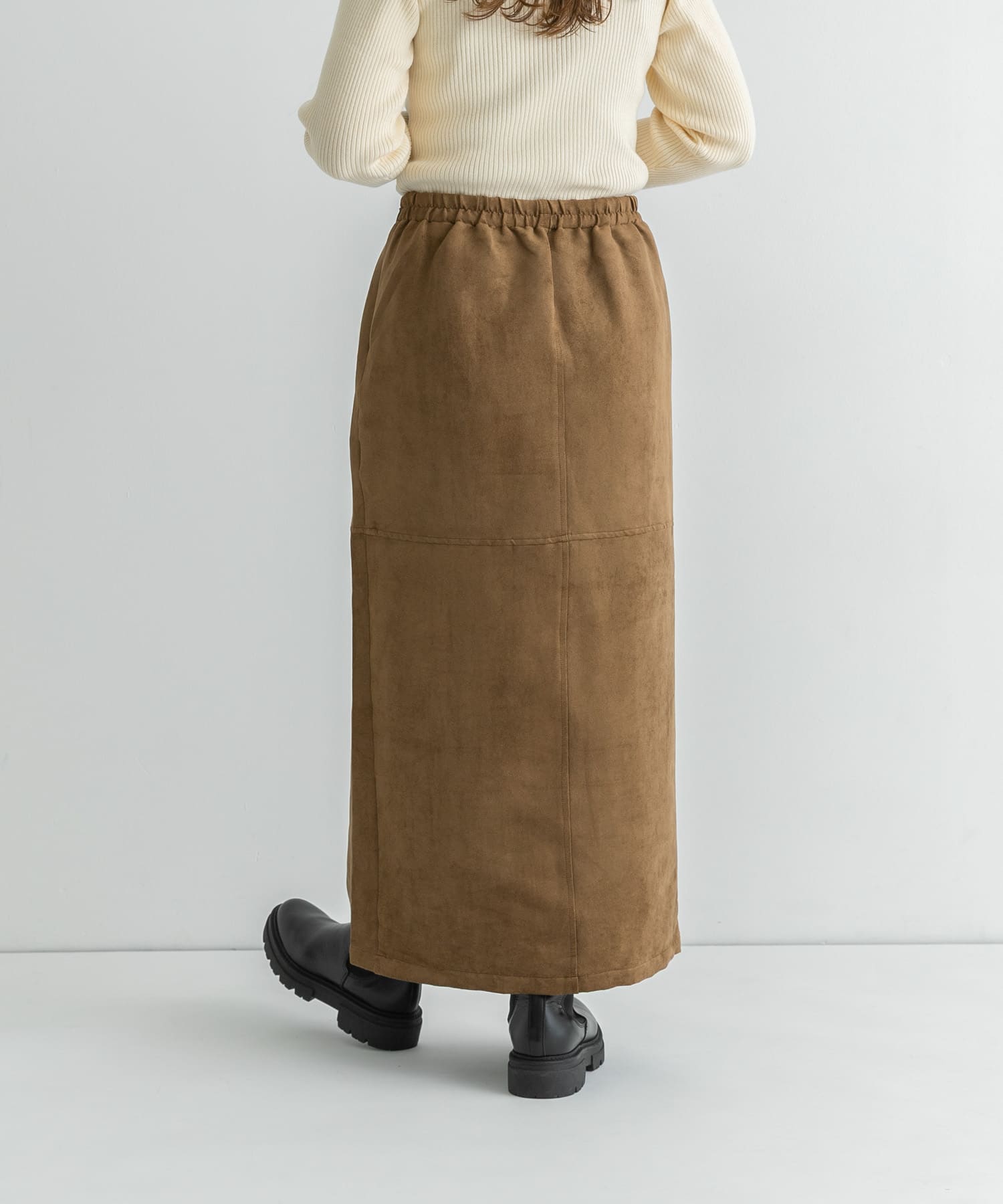 フェイクスウェードスカート ベージュ 38