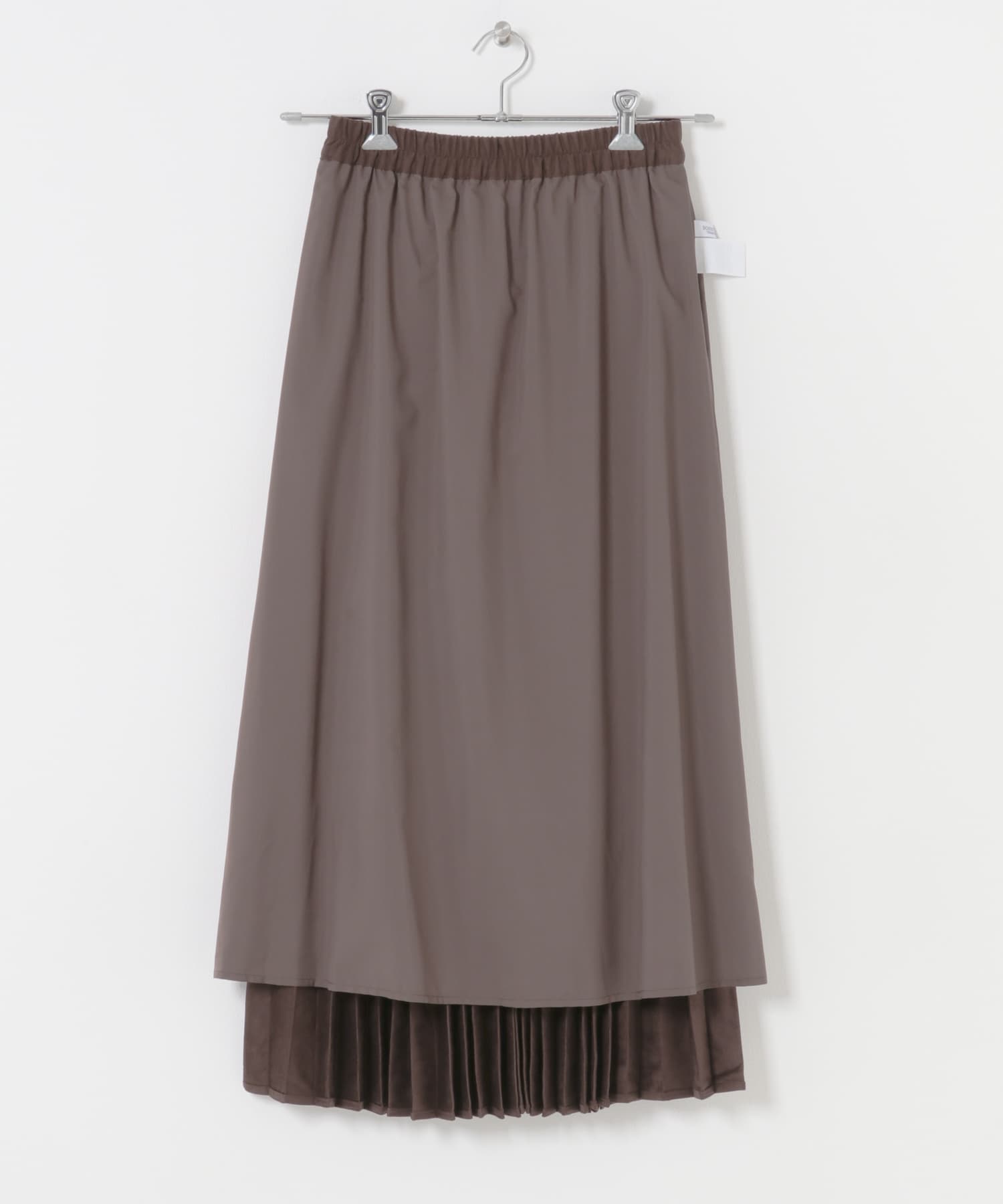 フェイクスウェードプリーツスカート ブラウン Free