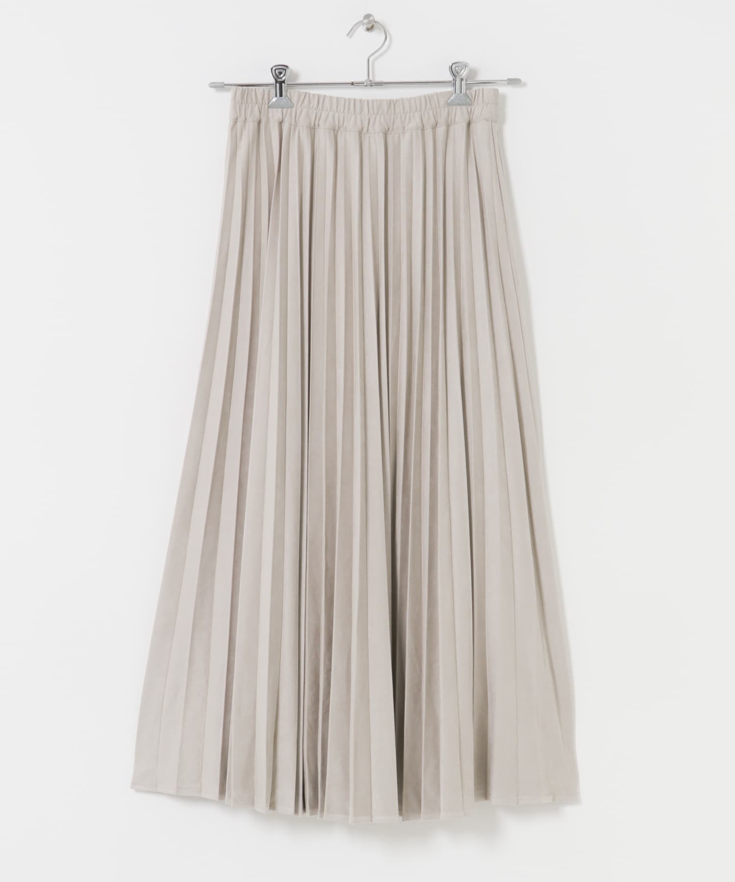フェイクスウェードプリーツスカート グレー Free