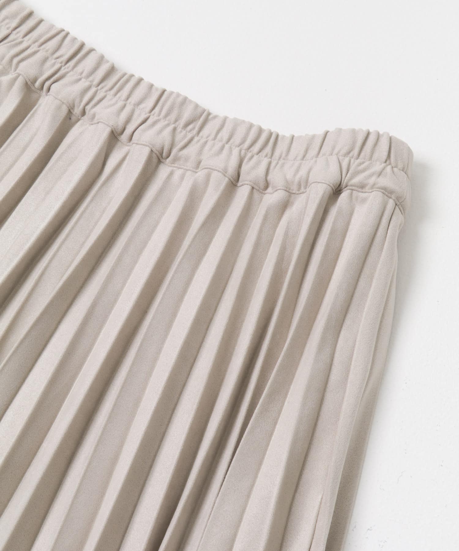 フェイクスウェードプリーツスカート グレー Free