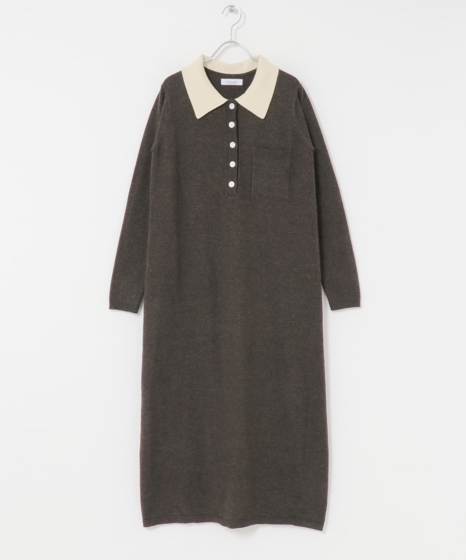 WEB限定』ニットポロワンピース(Free チャコール): ワンピース｜URBAN