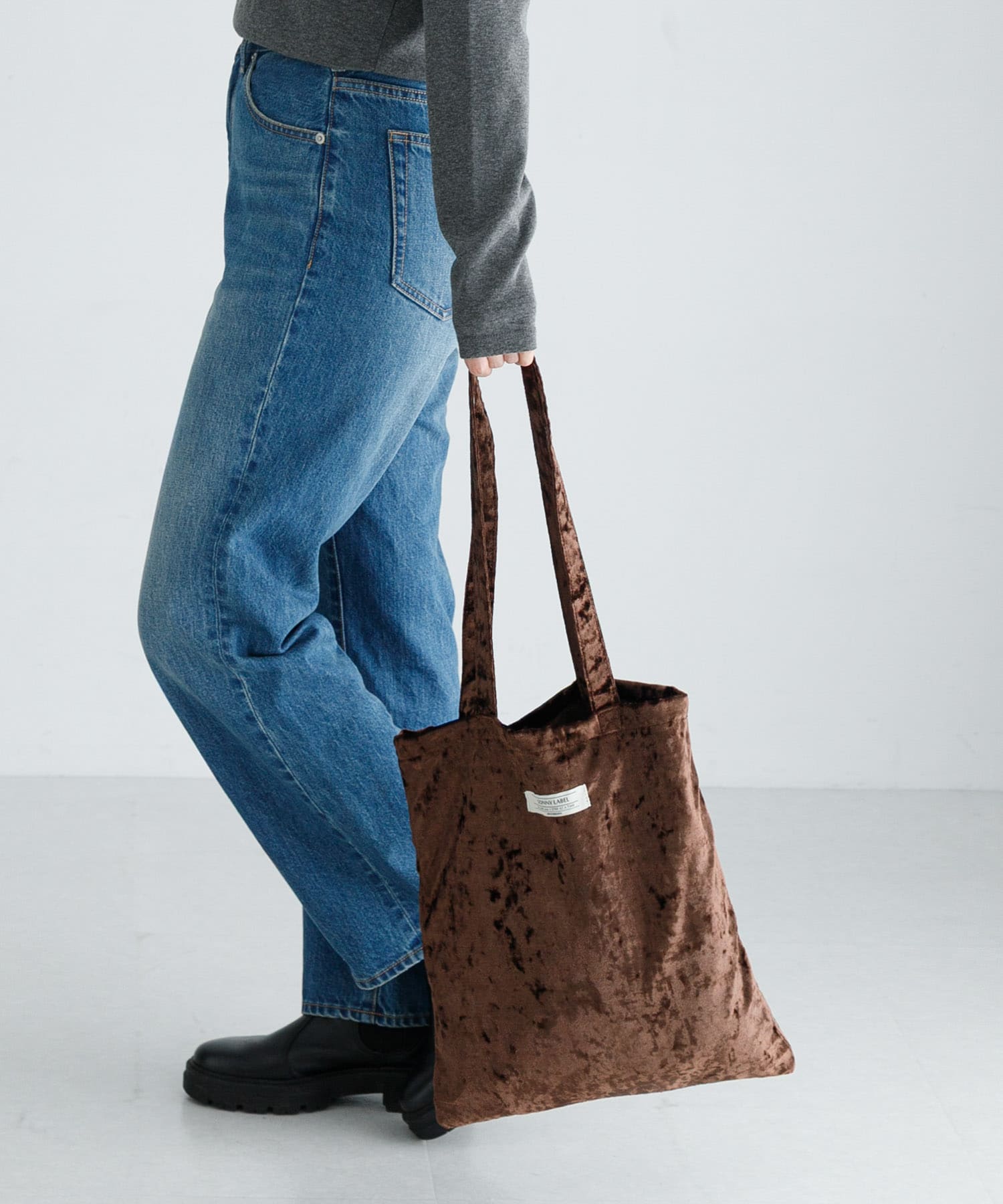 クラッシュベロアトートバッグ