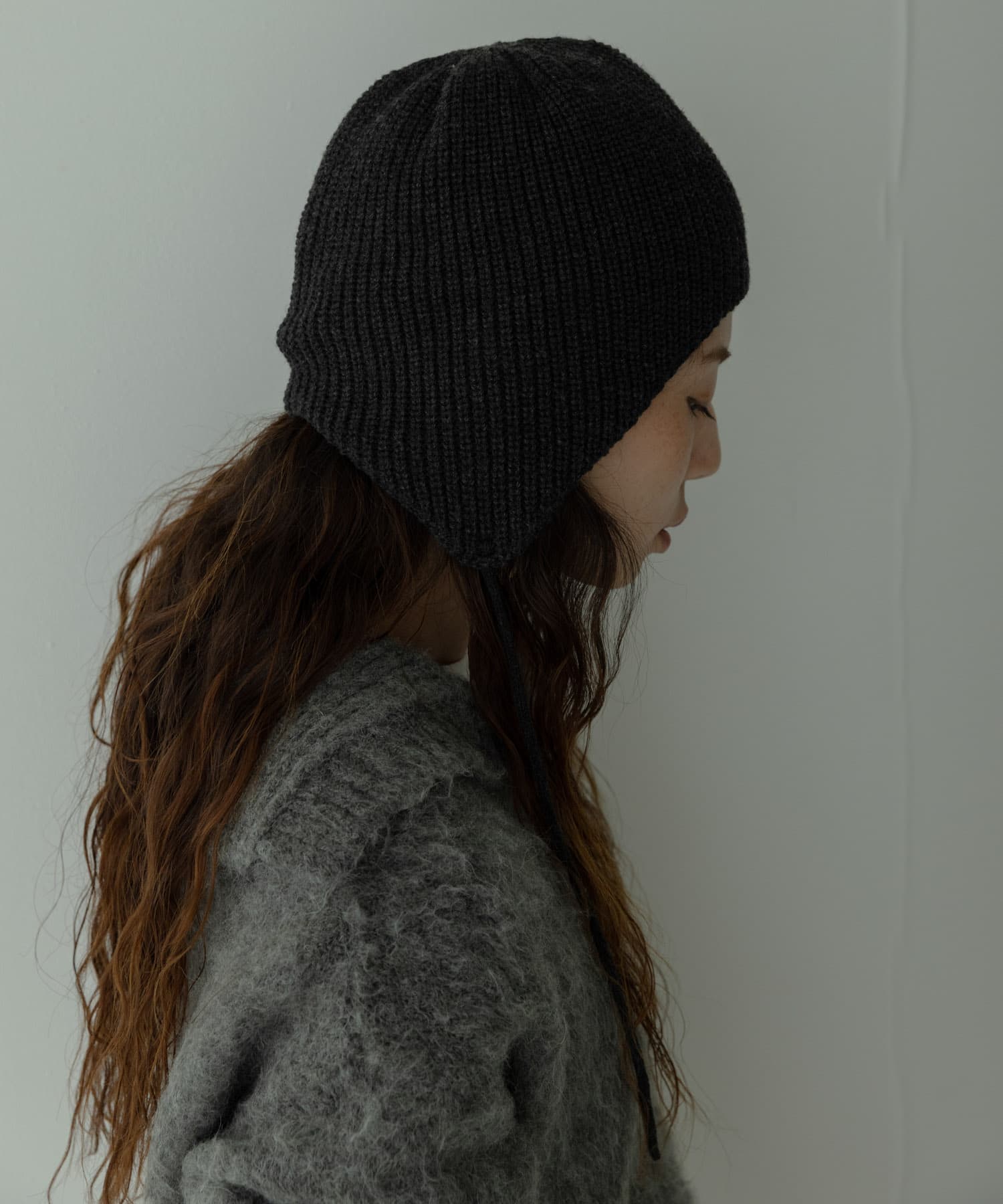 イヤーニットキャップ チャコール One