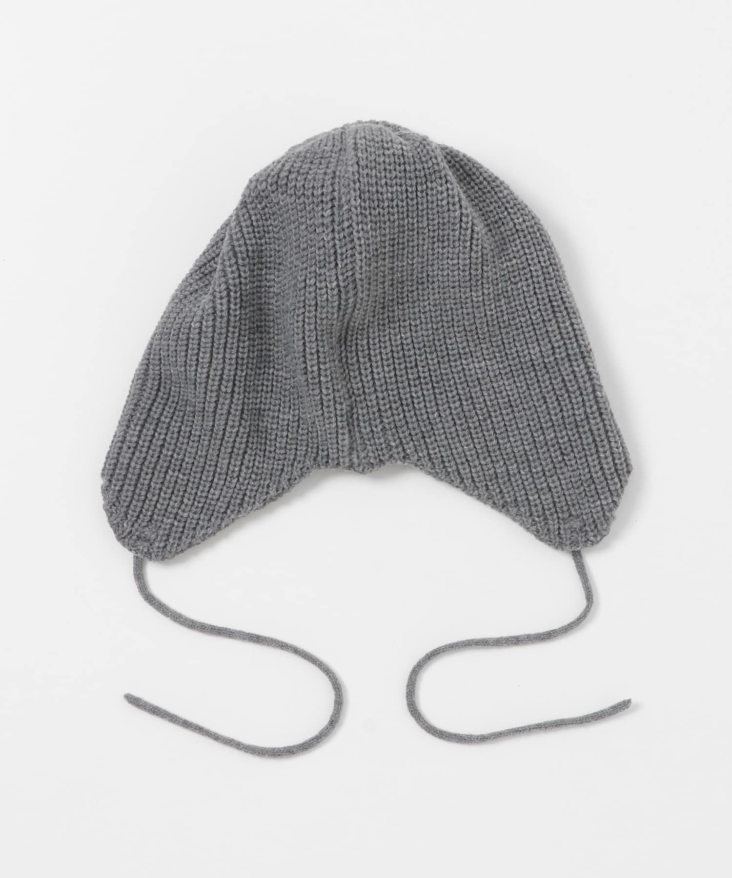 イヤーニットキャップ グレー One