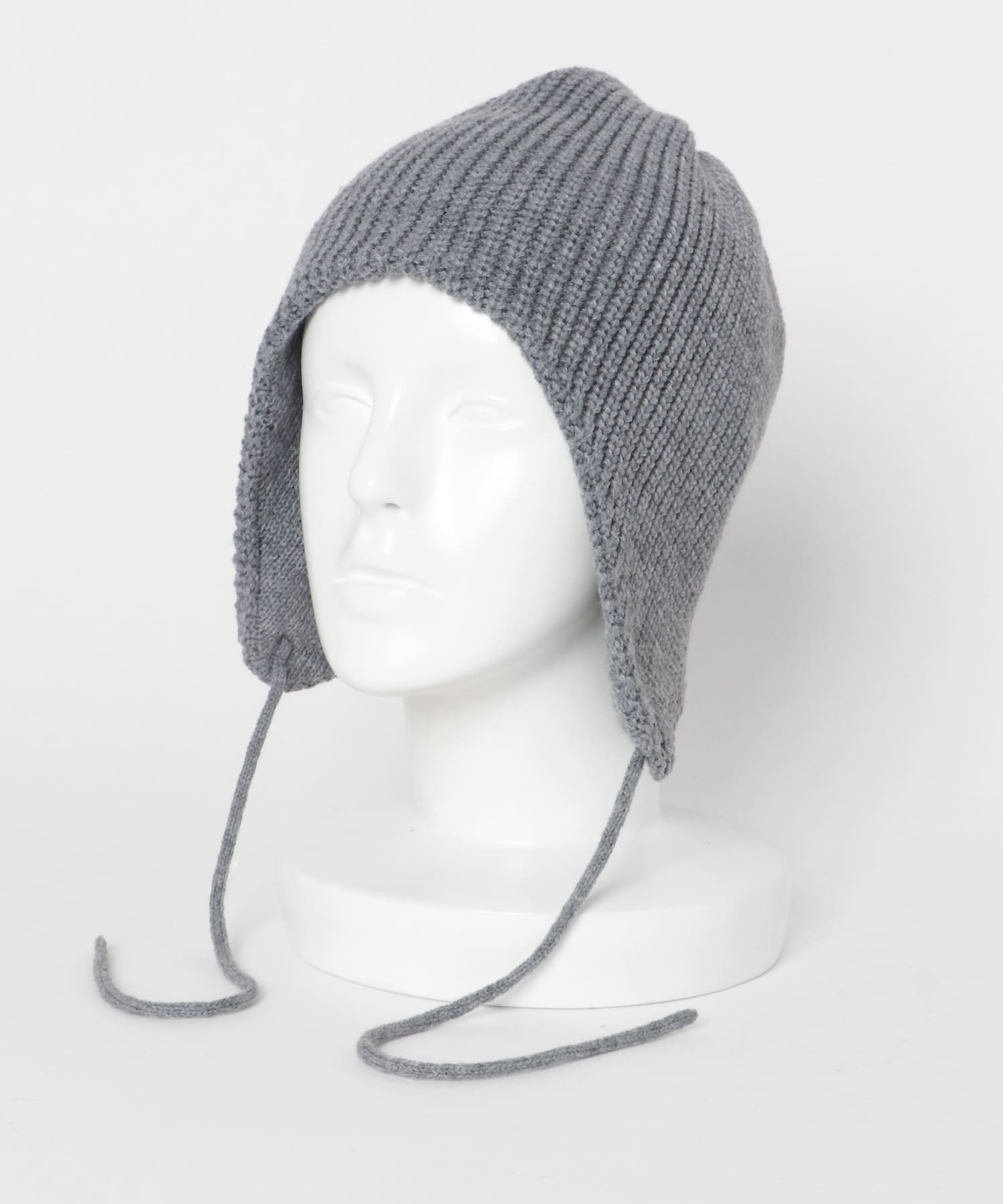 イヤーニットキャップ グレー One