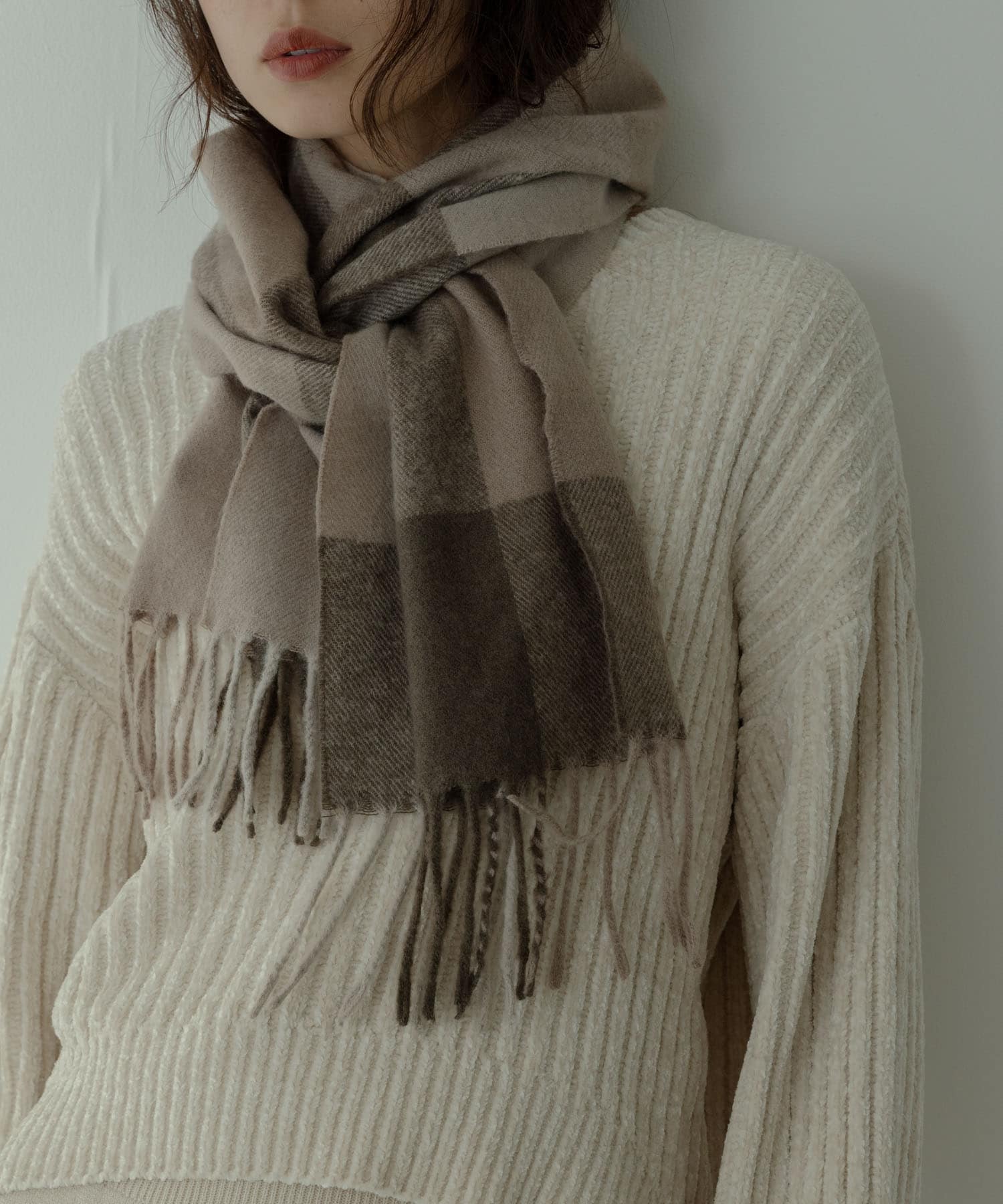 ブロックチェックストール