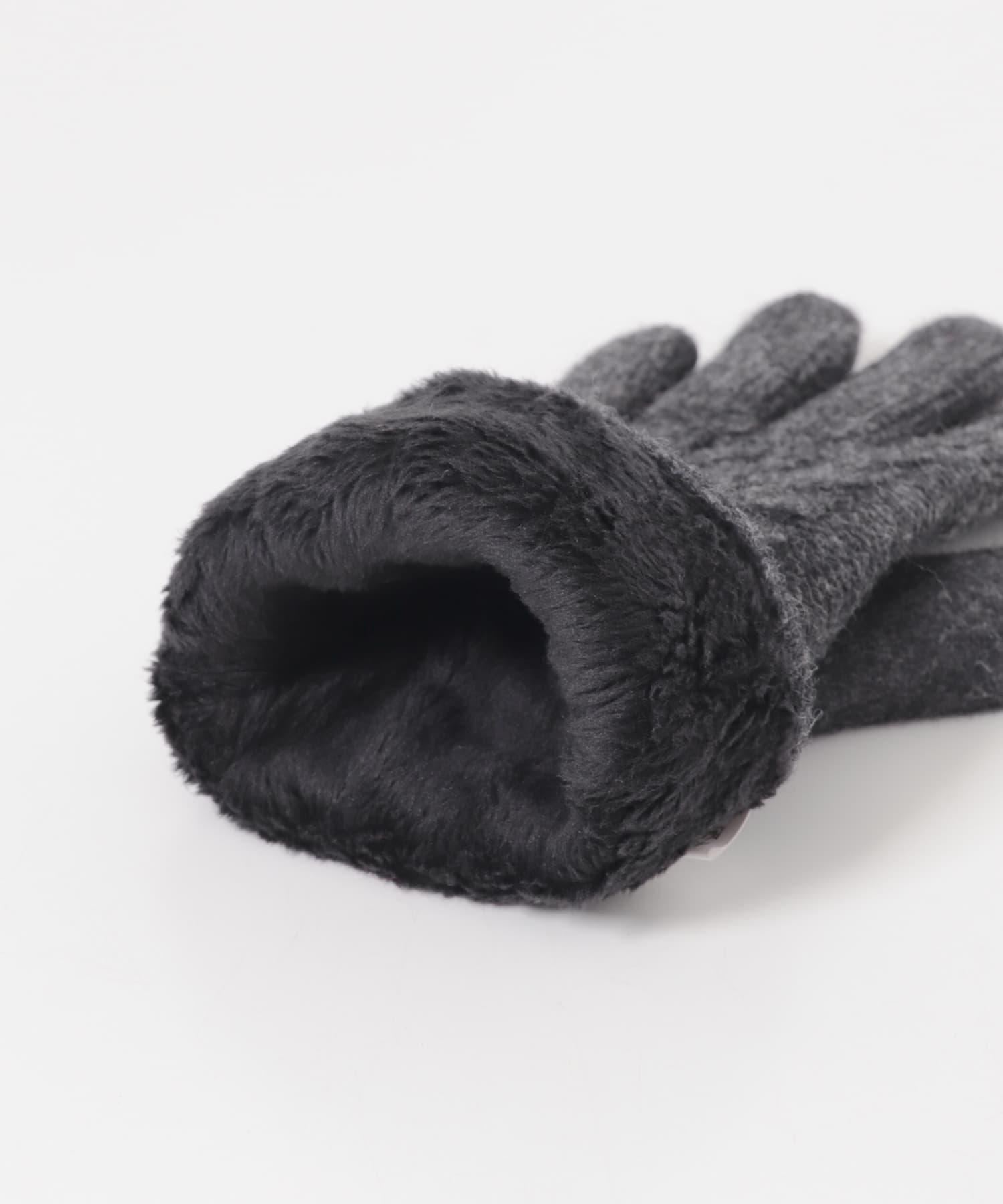 ケーブルニットグローブ チャコール One