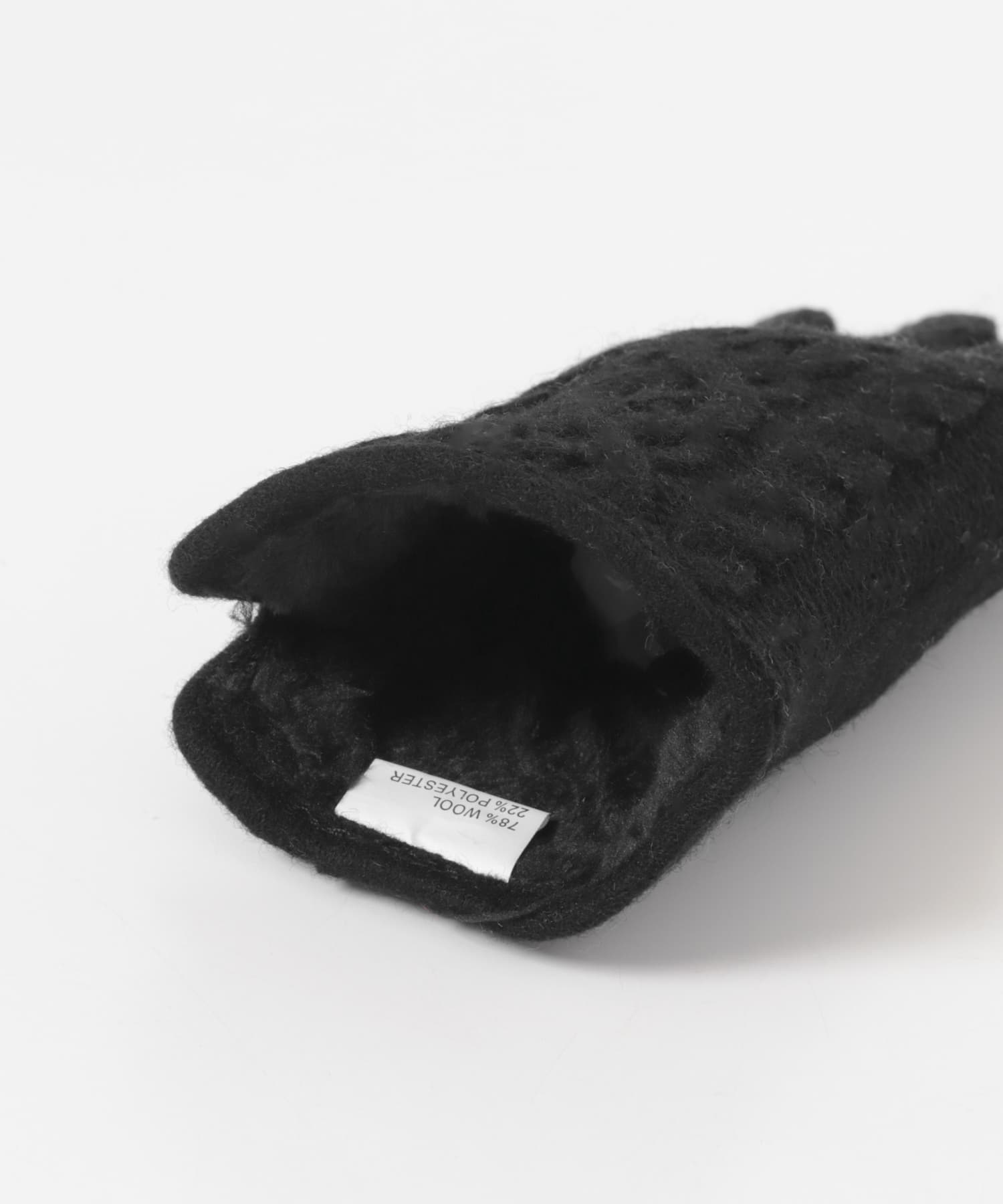 ケーブルニットグローブ ブラック One