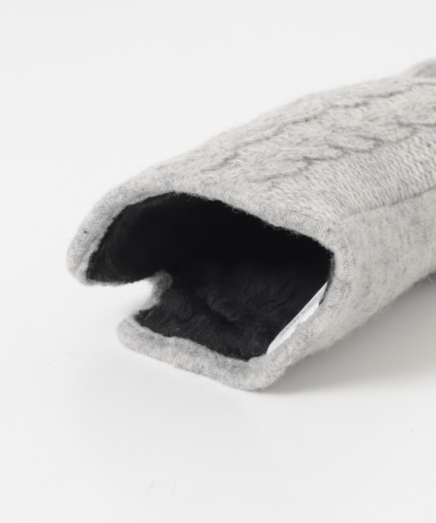 ケーブルニットグローブ Lグレー One