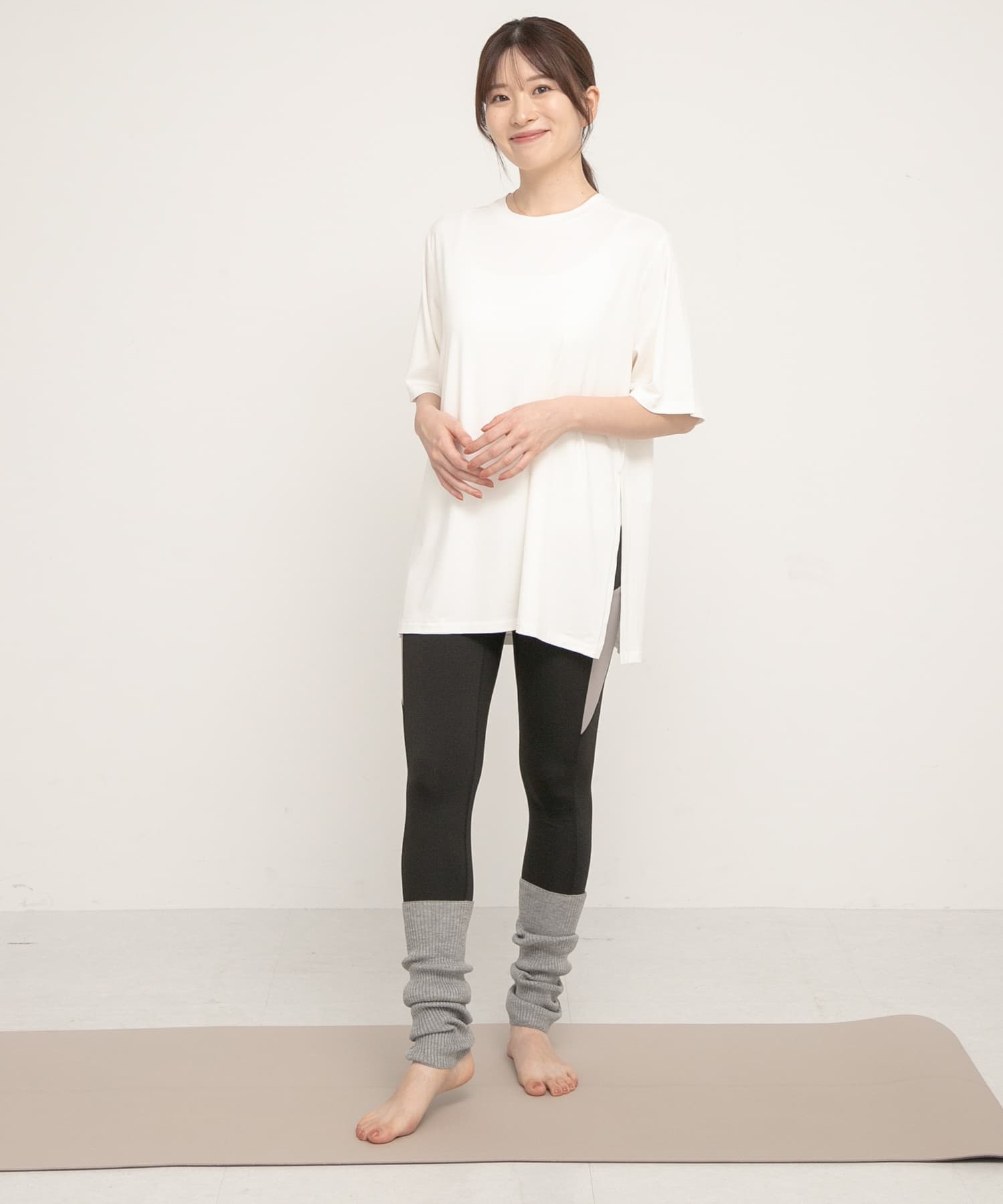 SLAB　2way Leg Warmer 杢グレー one