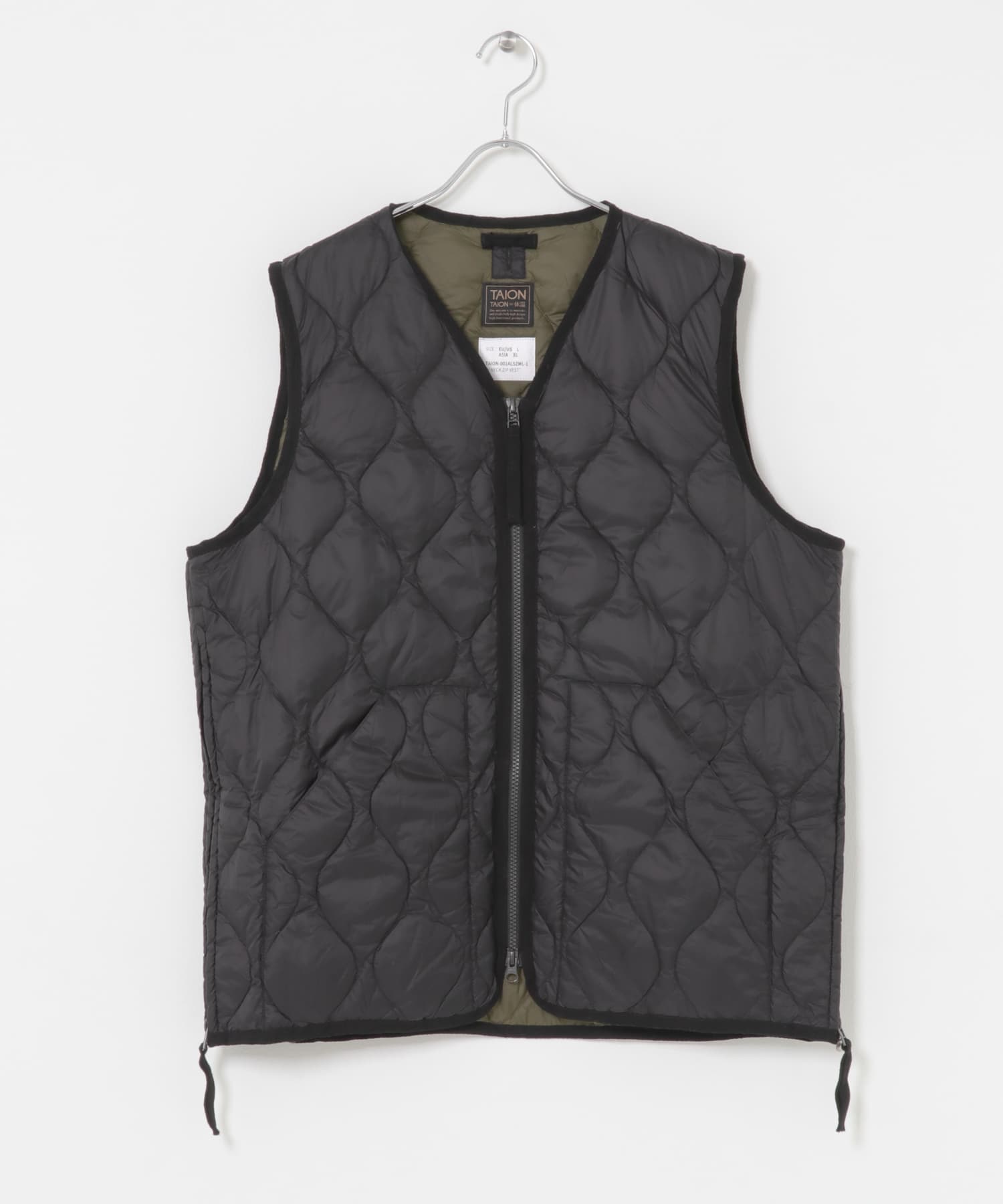 TAION　MILITARY V NECK DOWN VEST
