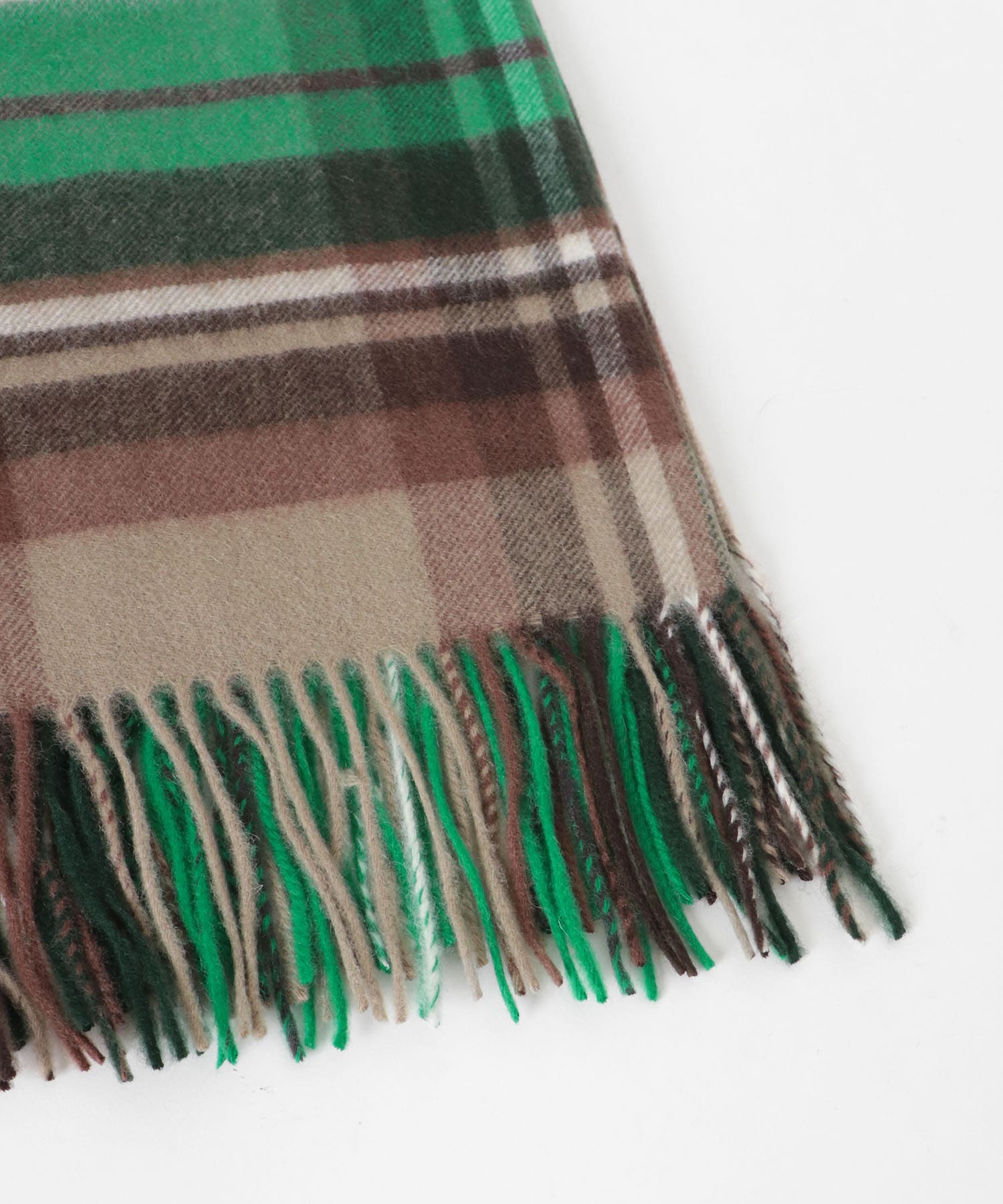 TWEED MILL　70-190 Lambswool Knee Rug GRN/CML One