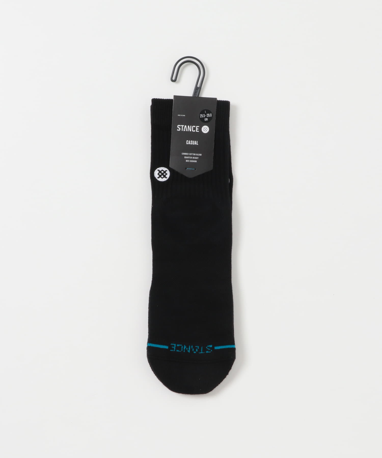 STANCE SOCKS　ICON QUARTER BLACK L