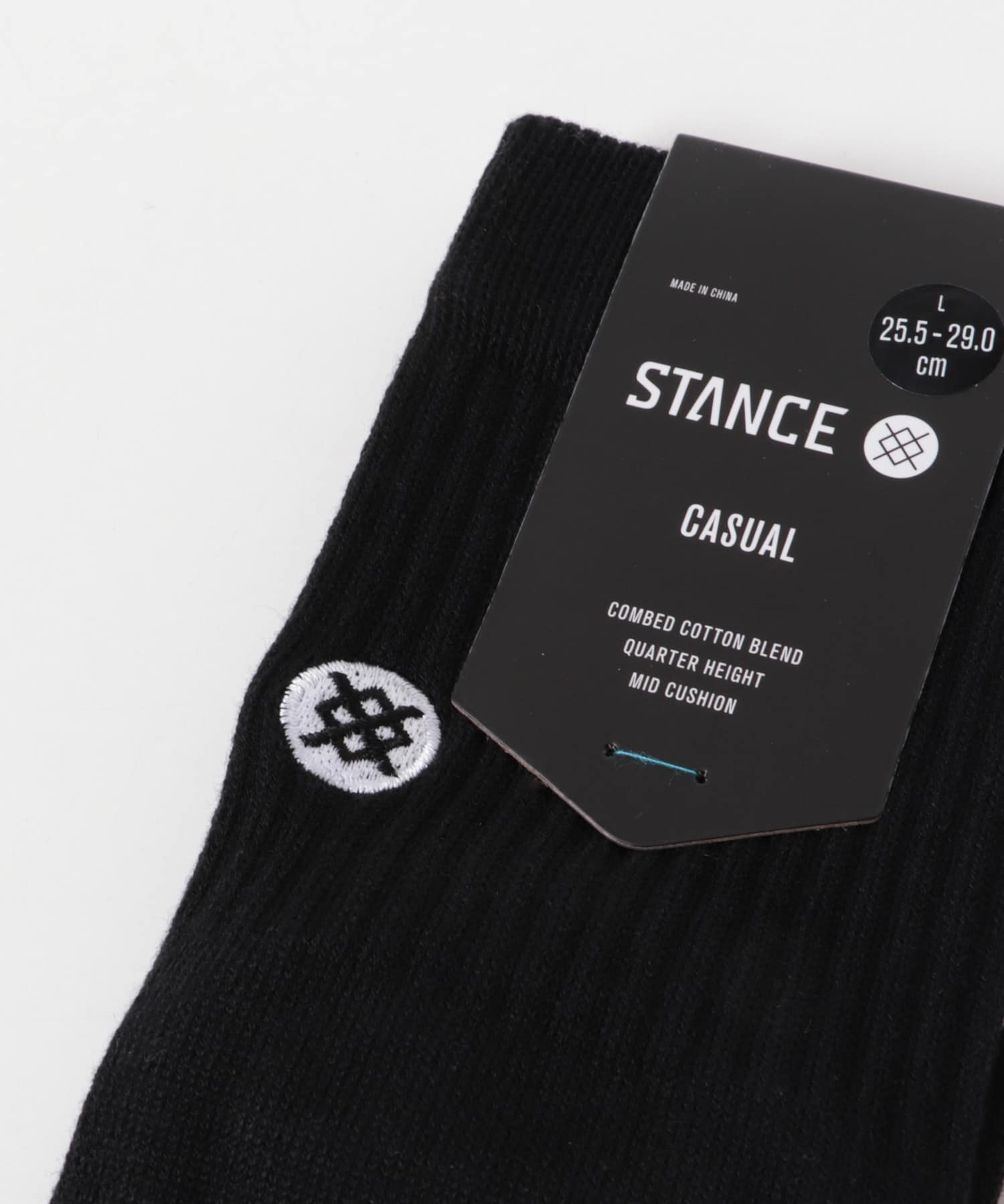 STANCE SOCKS　ICON QUARTER BLACK L