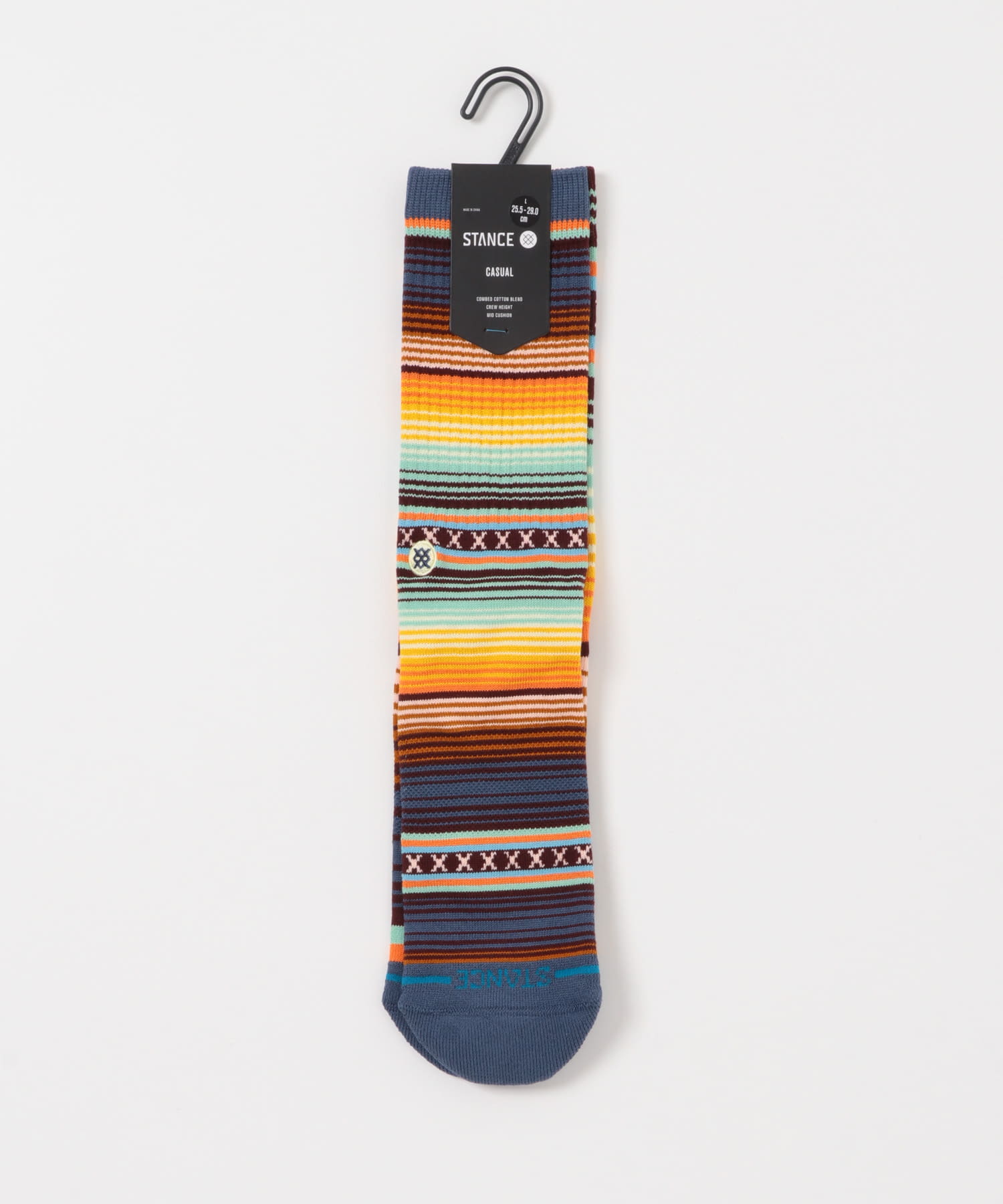 STANCE SOCKS　CURREN ST CREW SEA BLUE L
