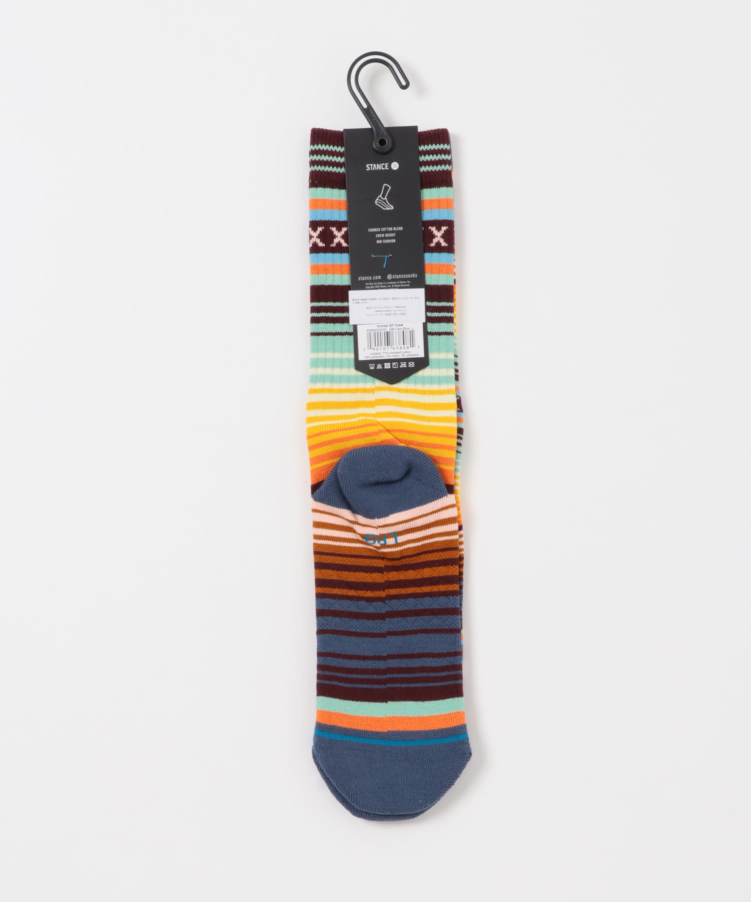 STANCE SOCKS　CURREN ST CREW SEA BLUE L