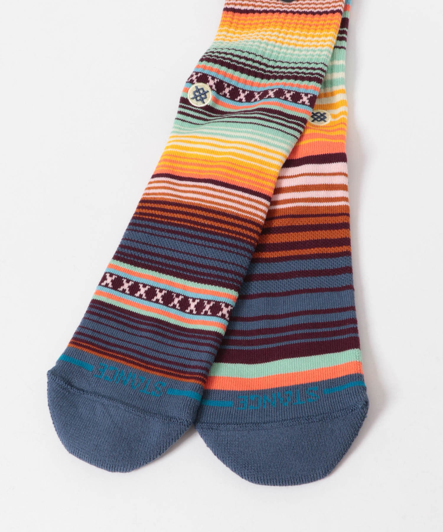STANCE SOCKS　CURREN ST CREW SEA BLUE L