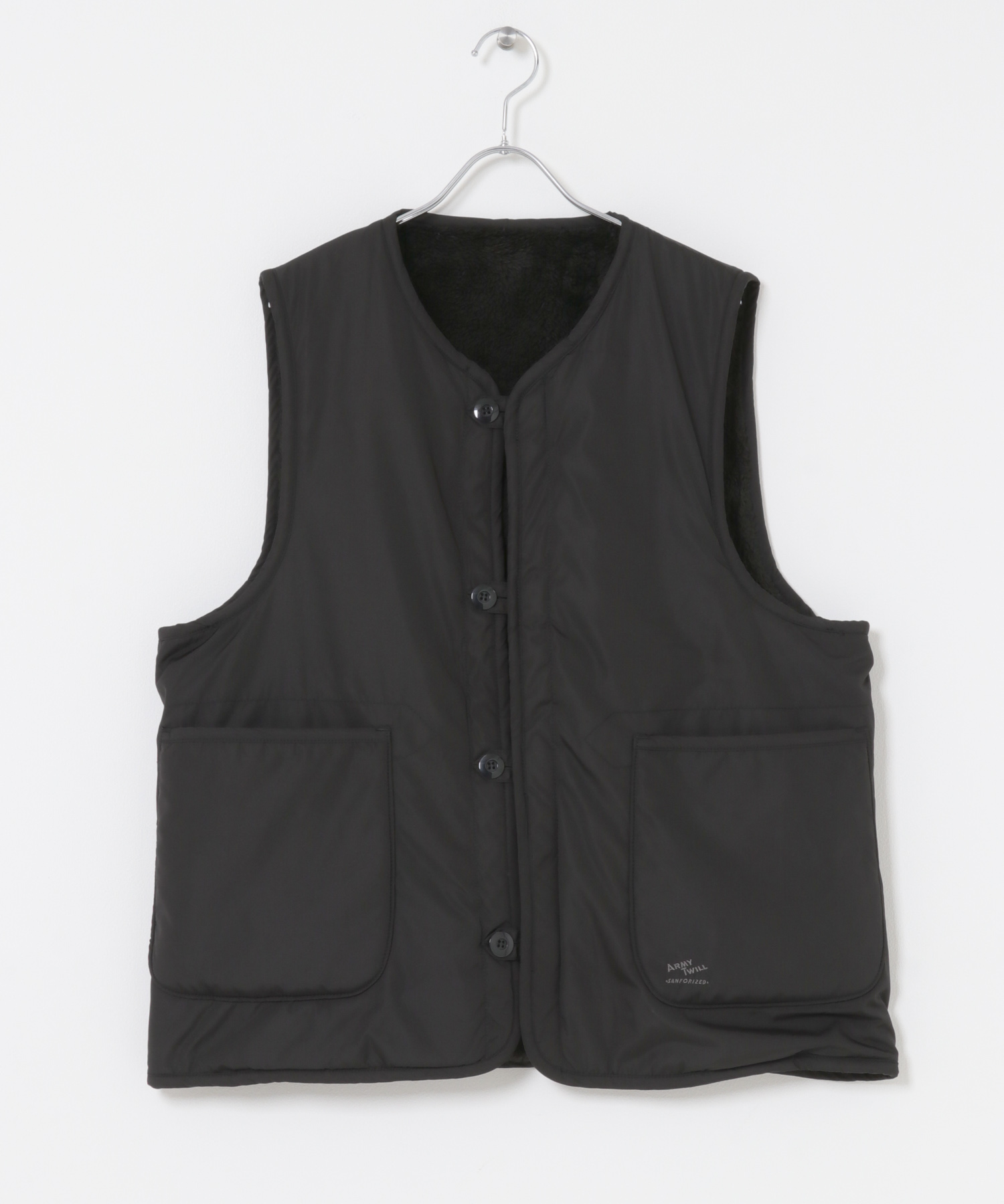 ARMY TWILL　Weather Reversible Vest BLACK M