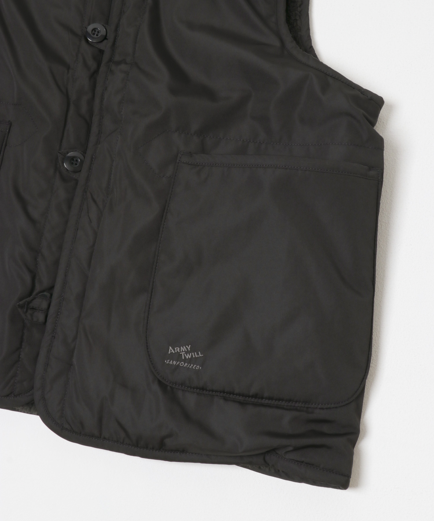ARMY TWILL　Weather Reversible Vest BLACK M