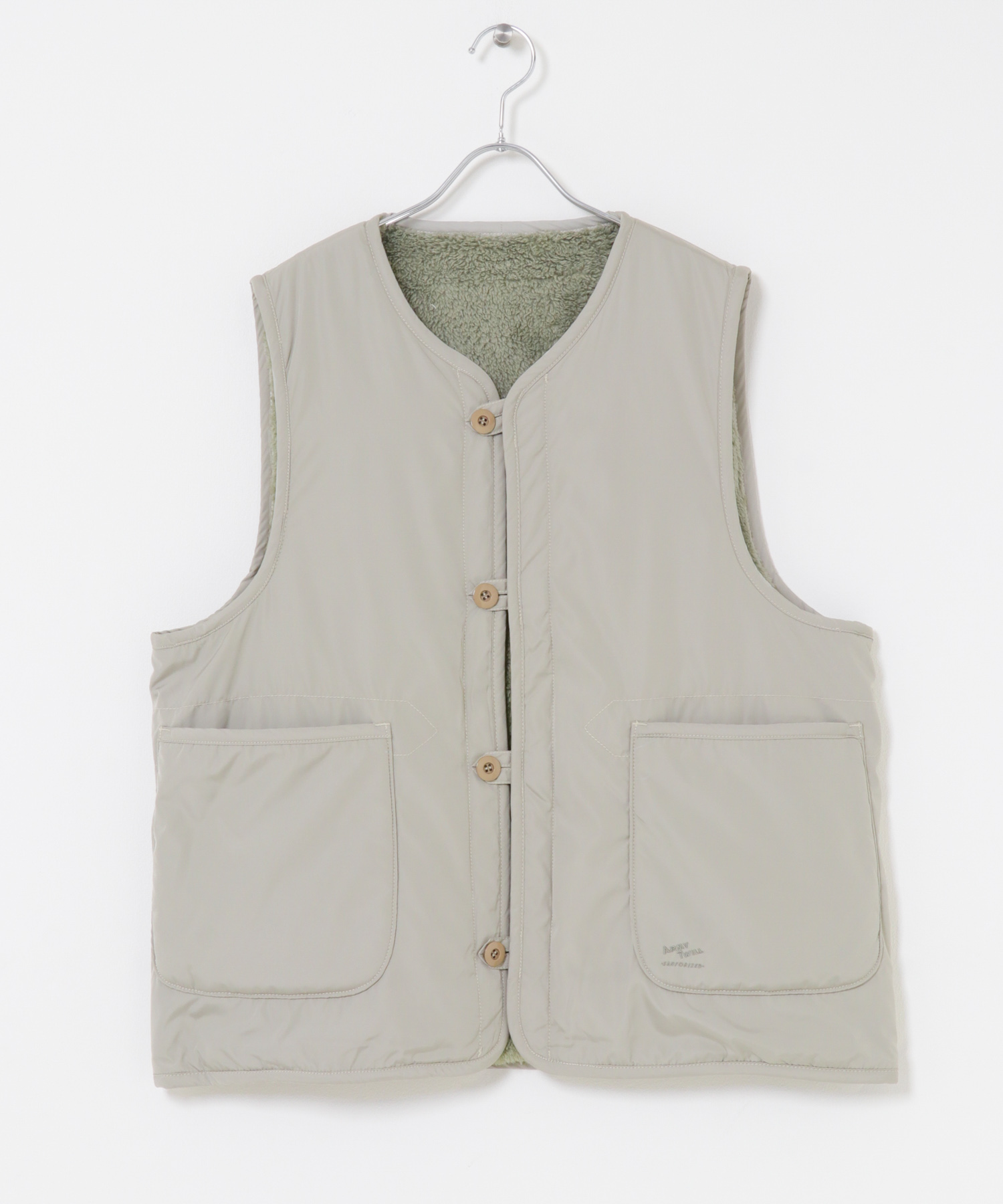 ARMY TWILL　Weather Reversible Vest GRAY M