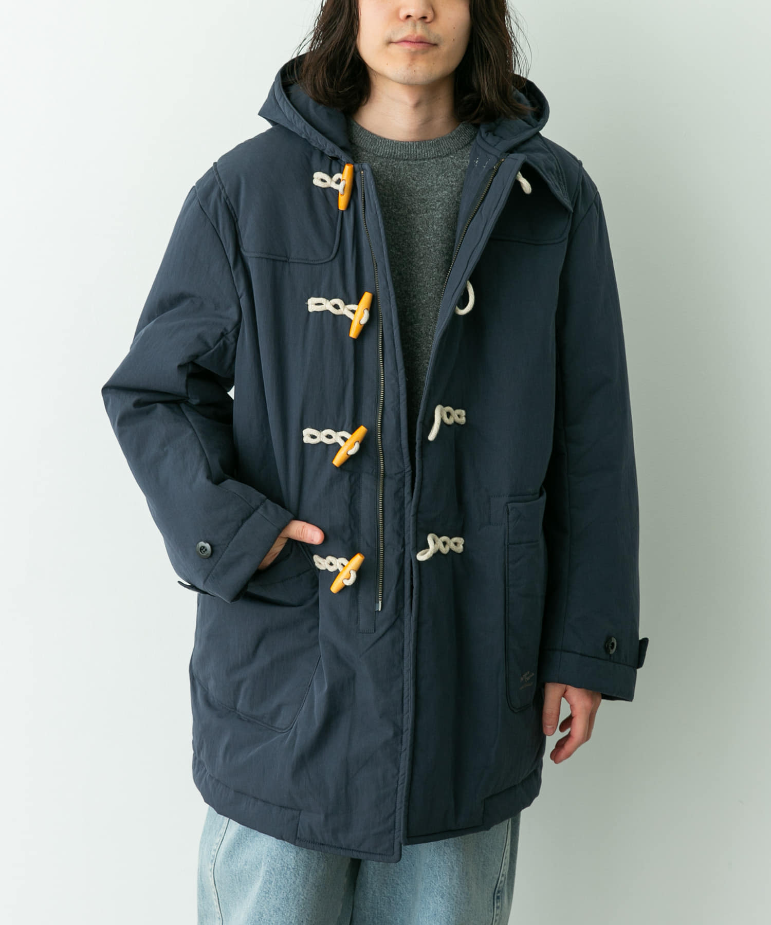 ARMY TWILL Cotton Nylon Duffel Coat(M NAVY): アウター｜URBAN