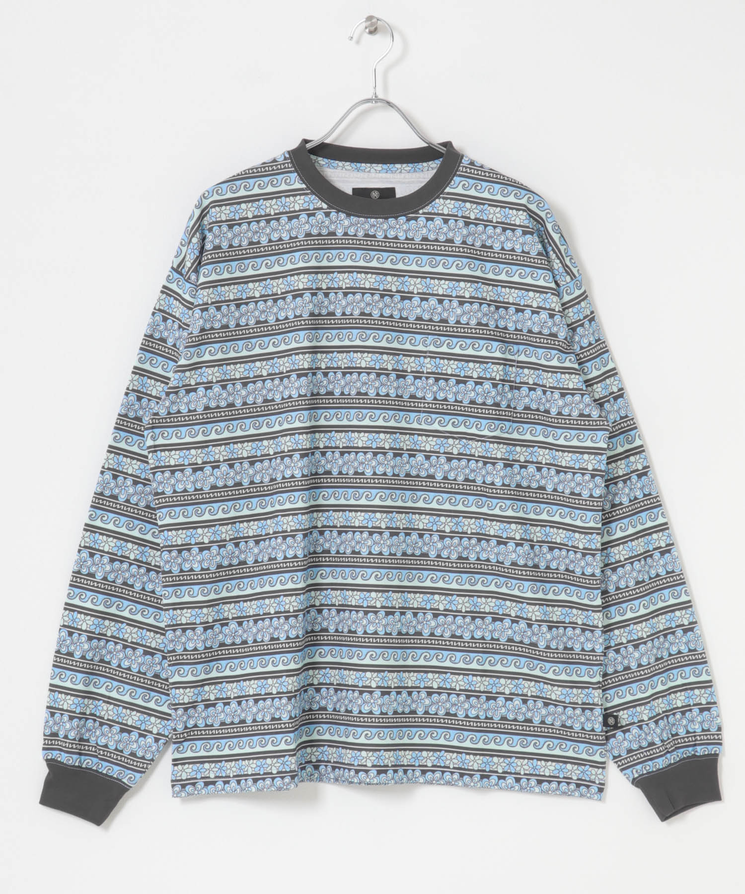 MAGIC NUMBER FLOWER BORDER LONG-SLEEVE T-SHIRTS