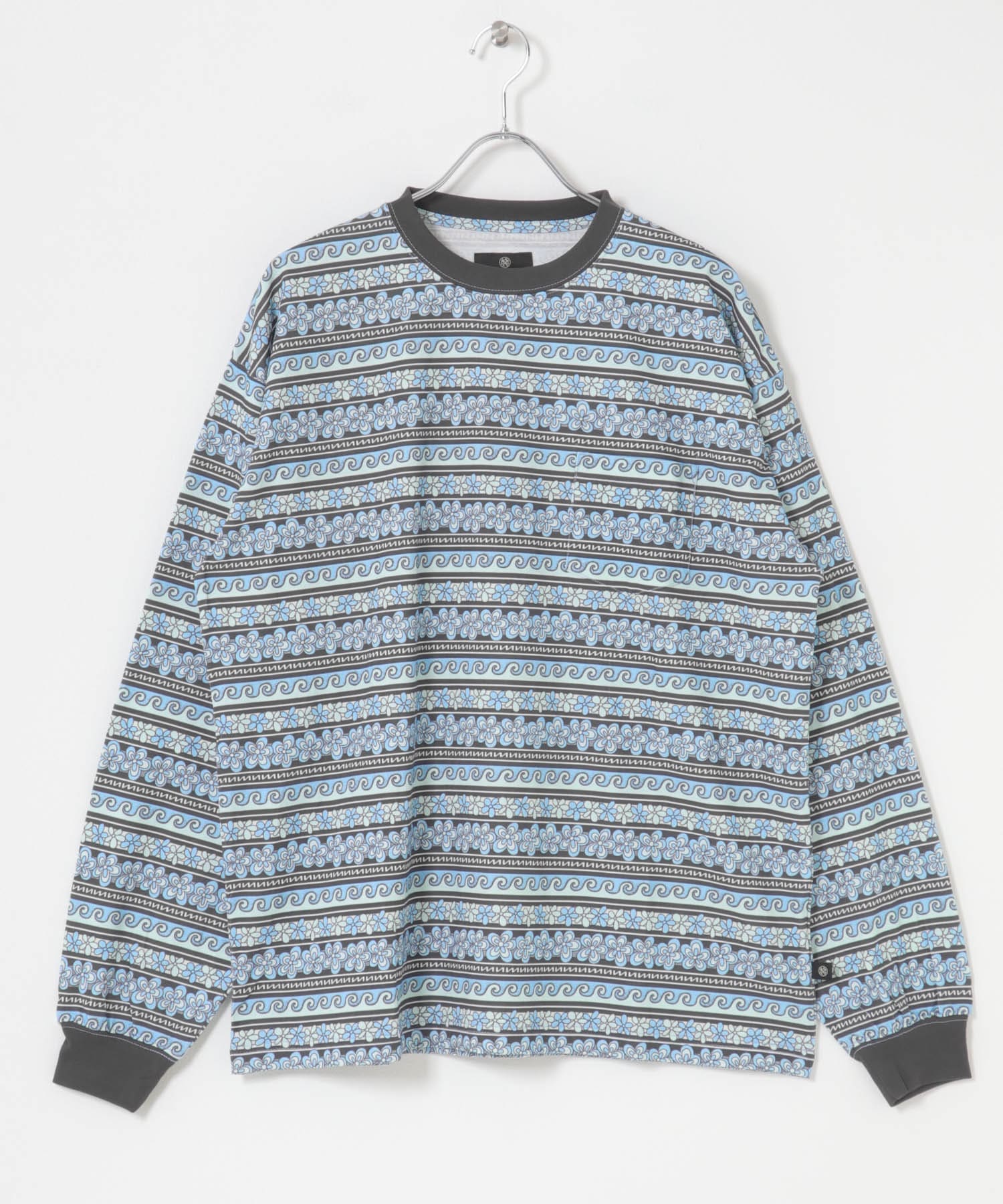 MAGIC NUMBER　FLOWER BORDER LONG-SLEEVE T-SHIRTS