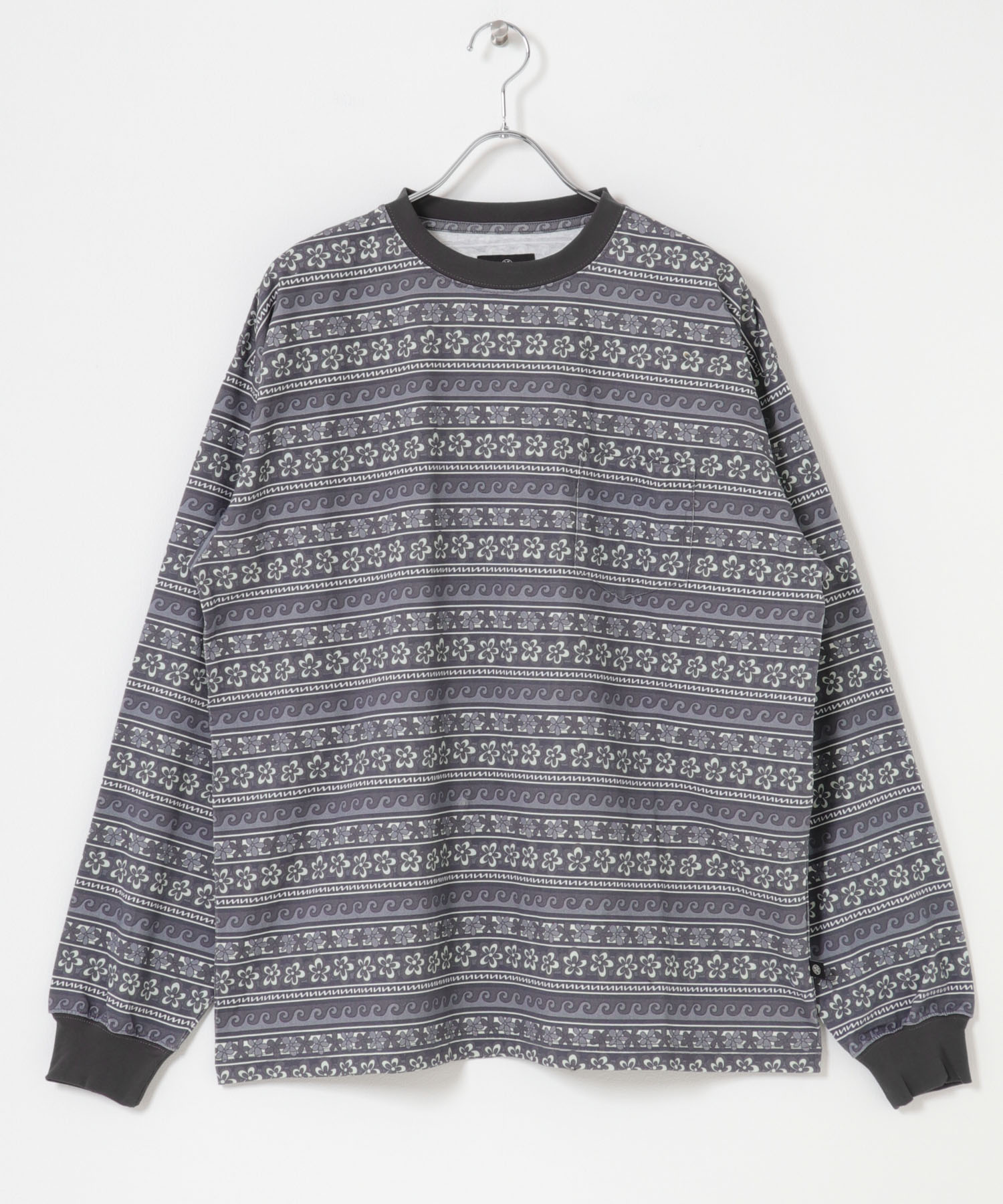 MAGIC NUMBER FLOWER BORDER LONG-SLEEVE T-SHIRTS