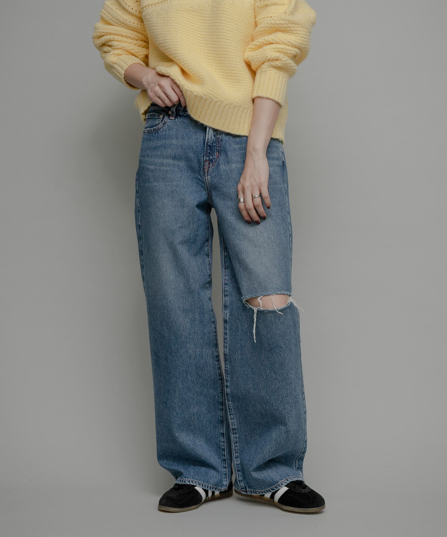 別注』PICCADILLY×URBAN RESEARCH デニムストレートパンツ(36 LT GRAY