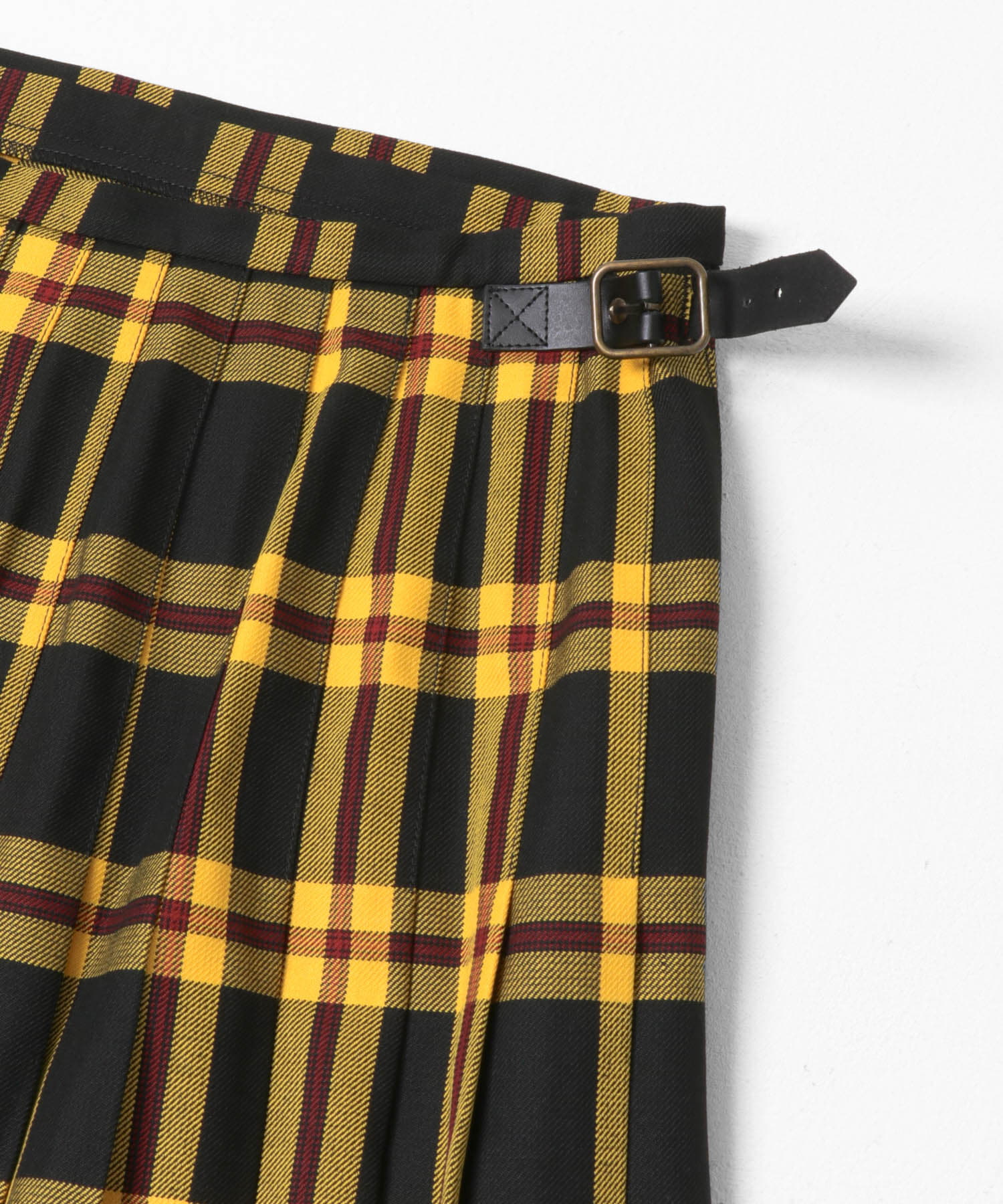 『別注』GLEN FYNE×Sonny Label　チェックキルトスカート BA279Tイエロー 26