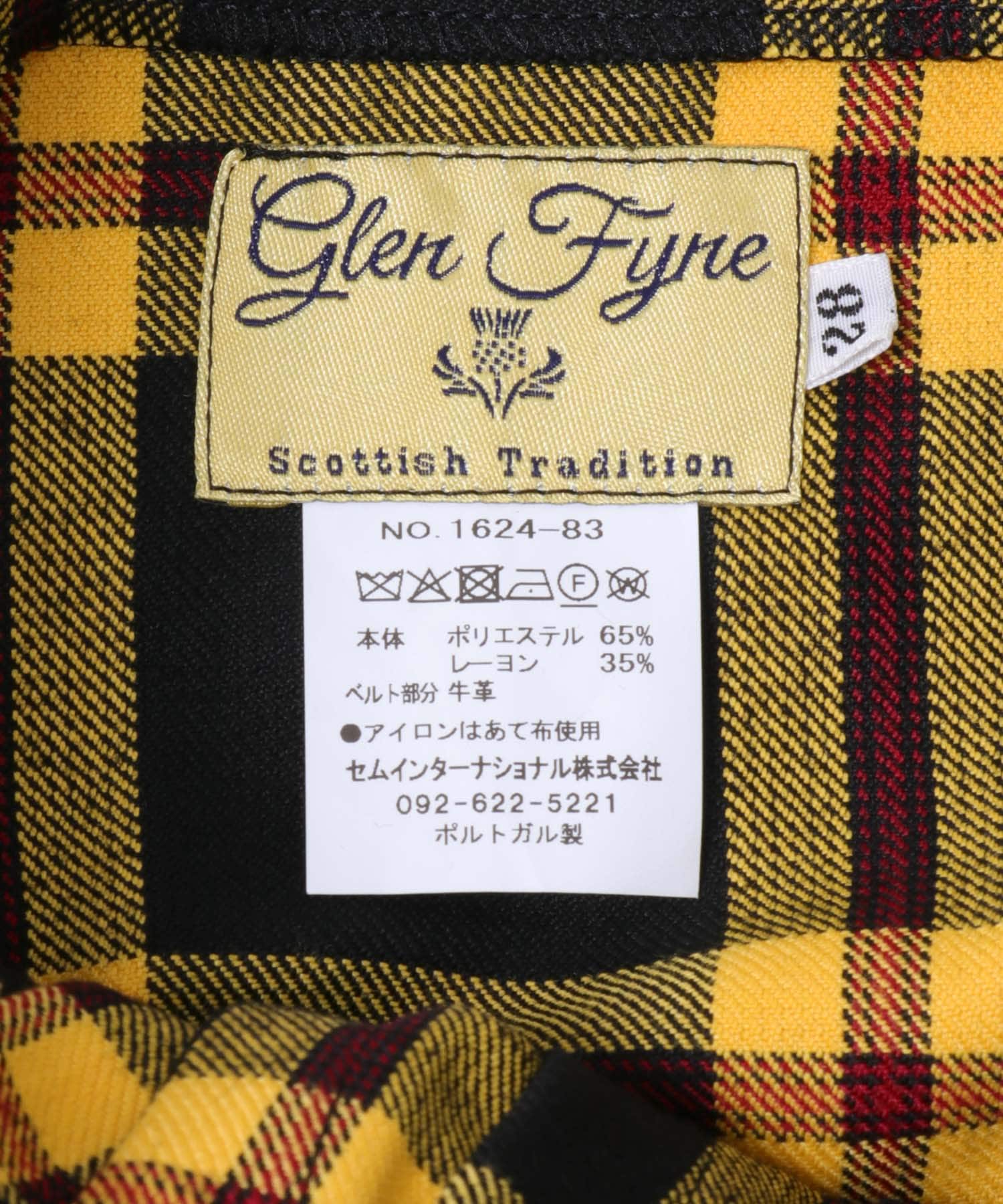 『別注』GLEN FYNE×Sonny Label　チェックキルトスカート BA279Tイエロー 26