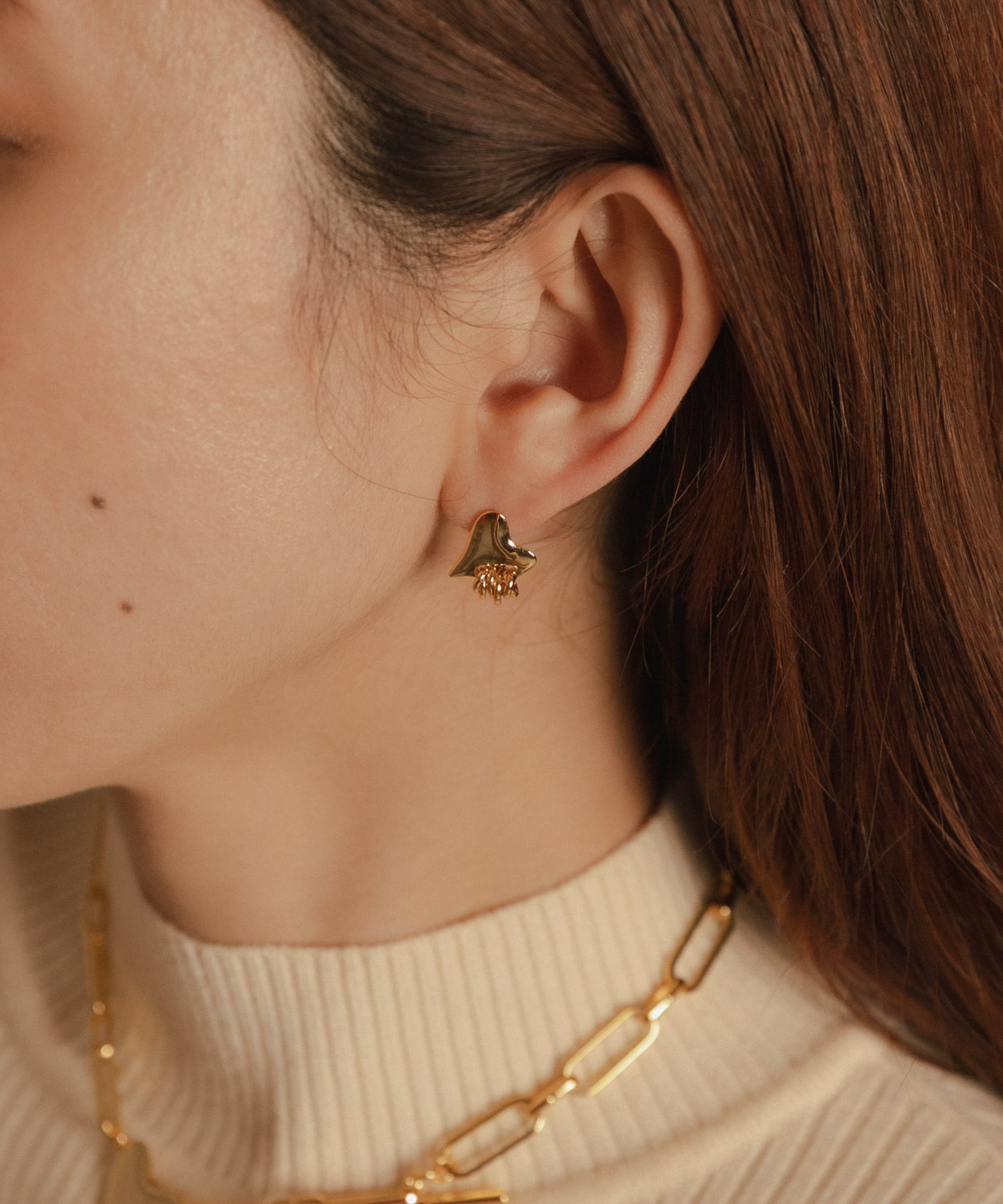 LAPUIS　Coil Heart　ピアス