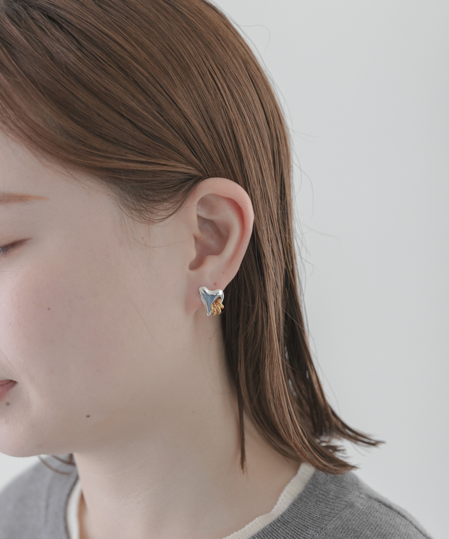 LAPUIS　Coil Heart　ピアス