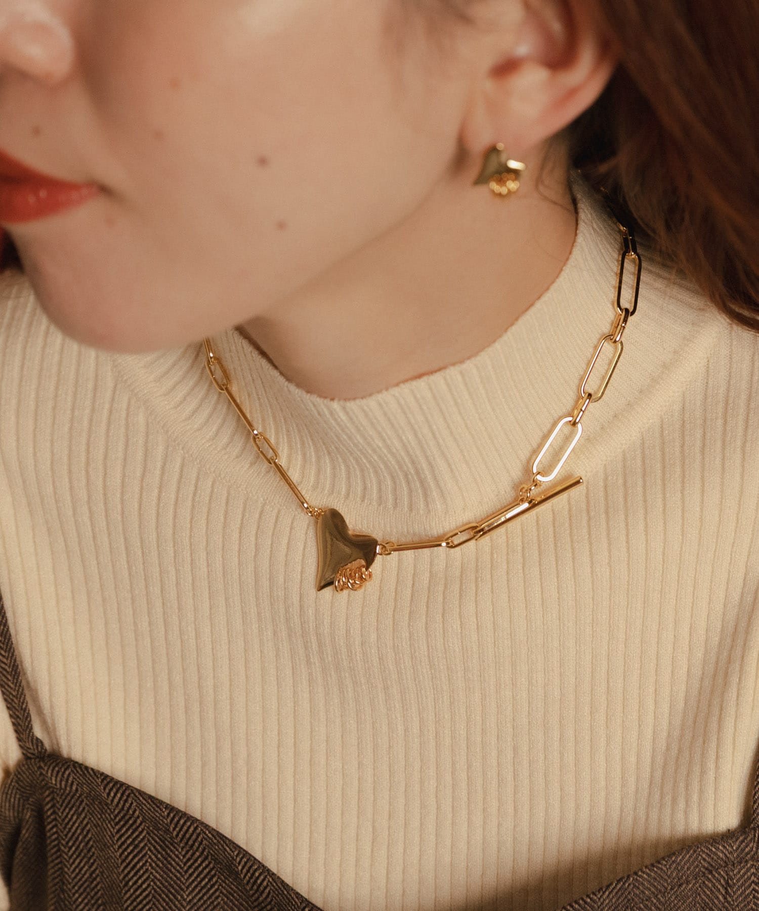 LAPUIS　Coil Heart　チョーカー ゴールド One