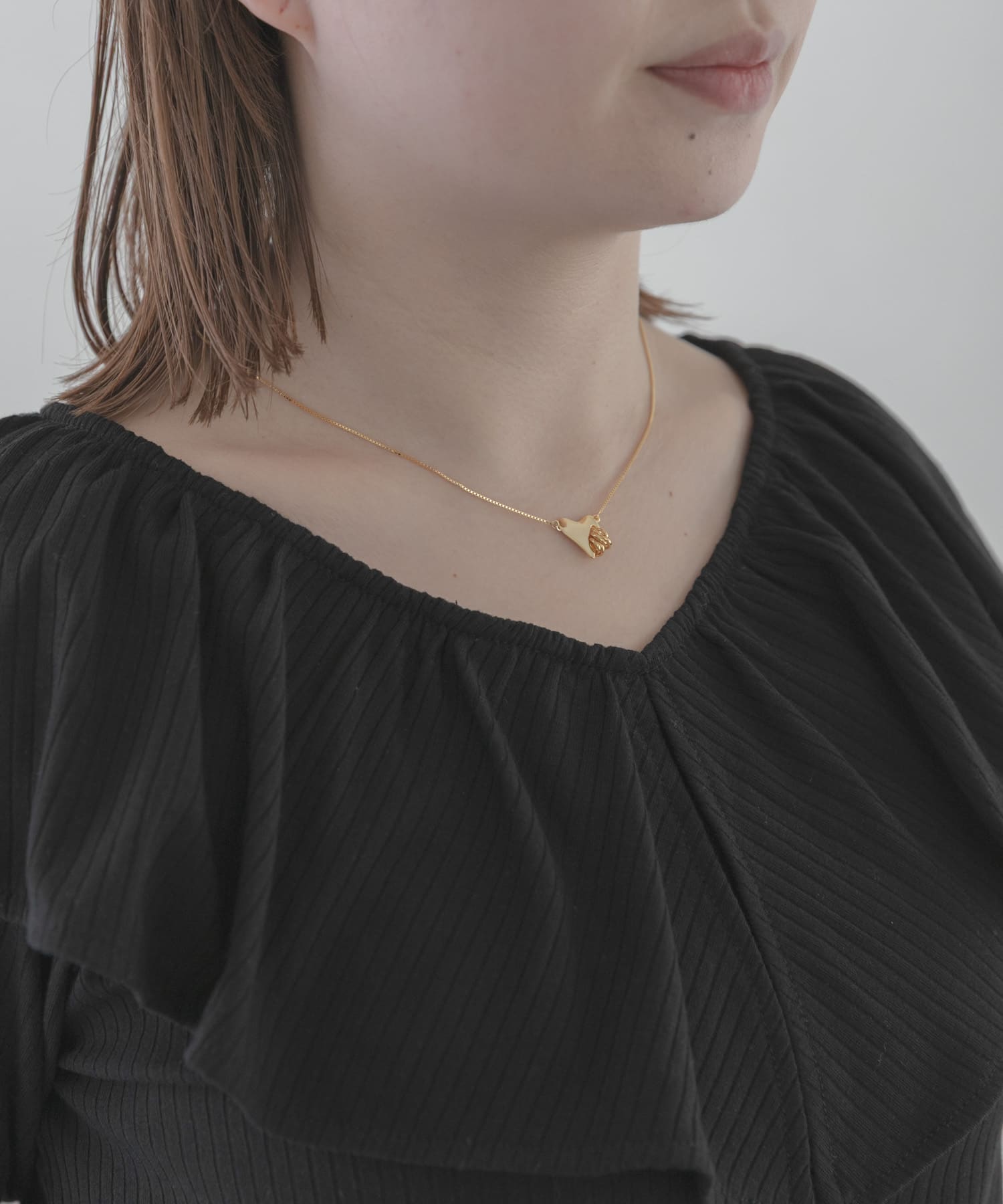 LAPUIS　Coil Heart　ネックレス ゴールド One