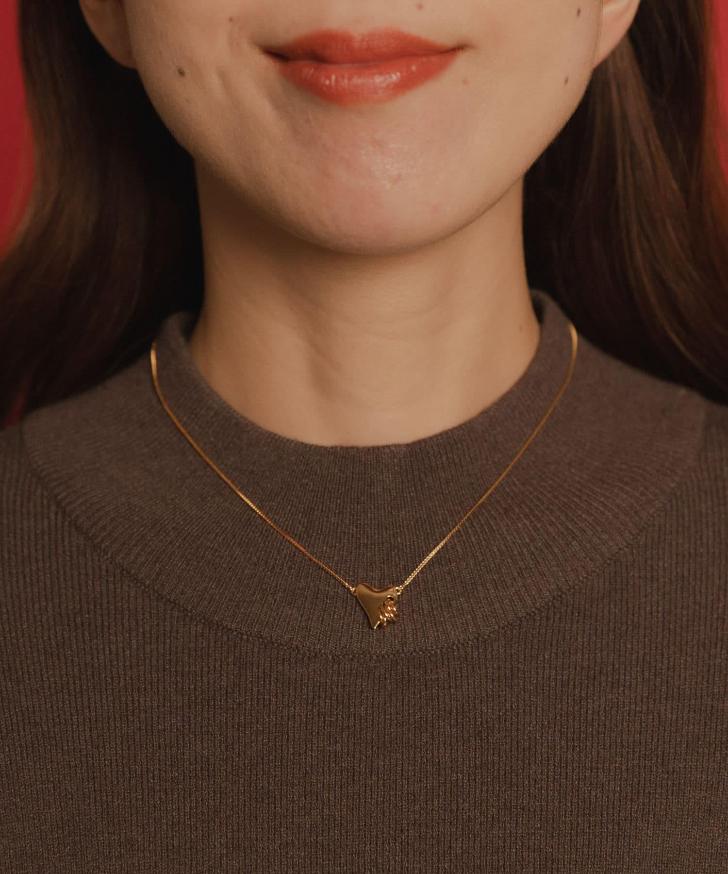 LAPUIS　Coil Heart　ネックレス ゴールド One