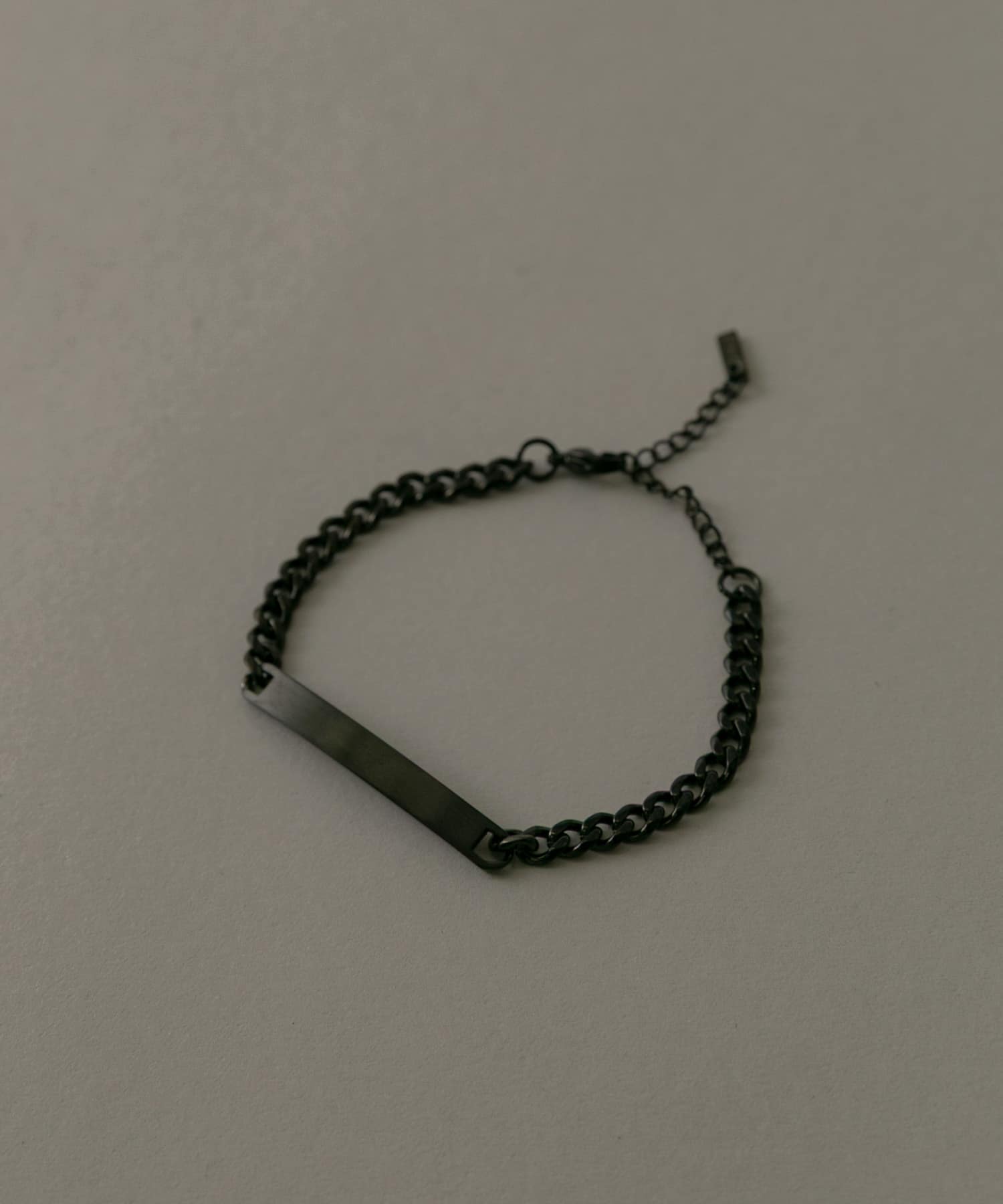 ステンレスマットプレートチェーンブレスレット