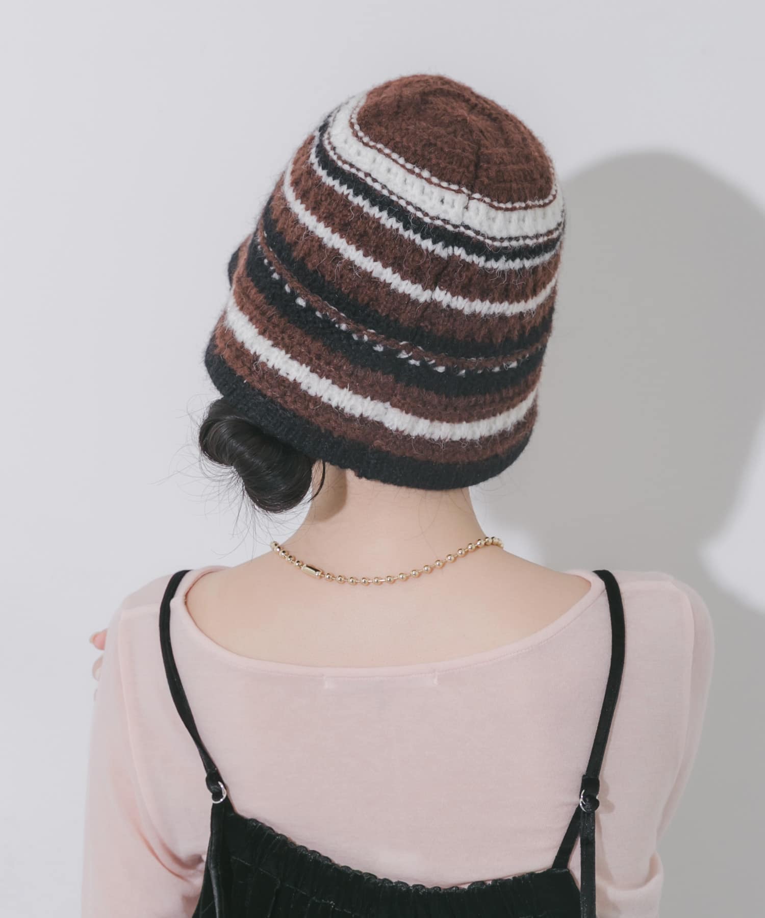 マルチボーダーニットハット BRN -