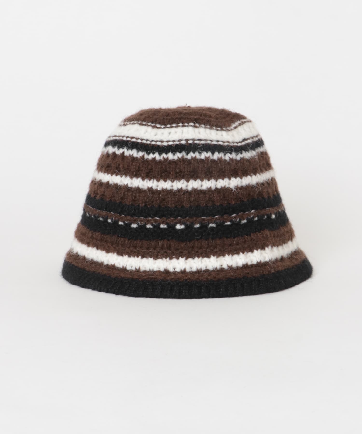 マルチボーダーニットハット BRN -