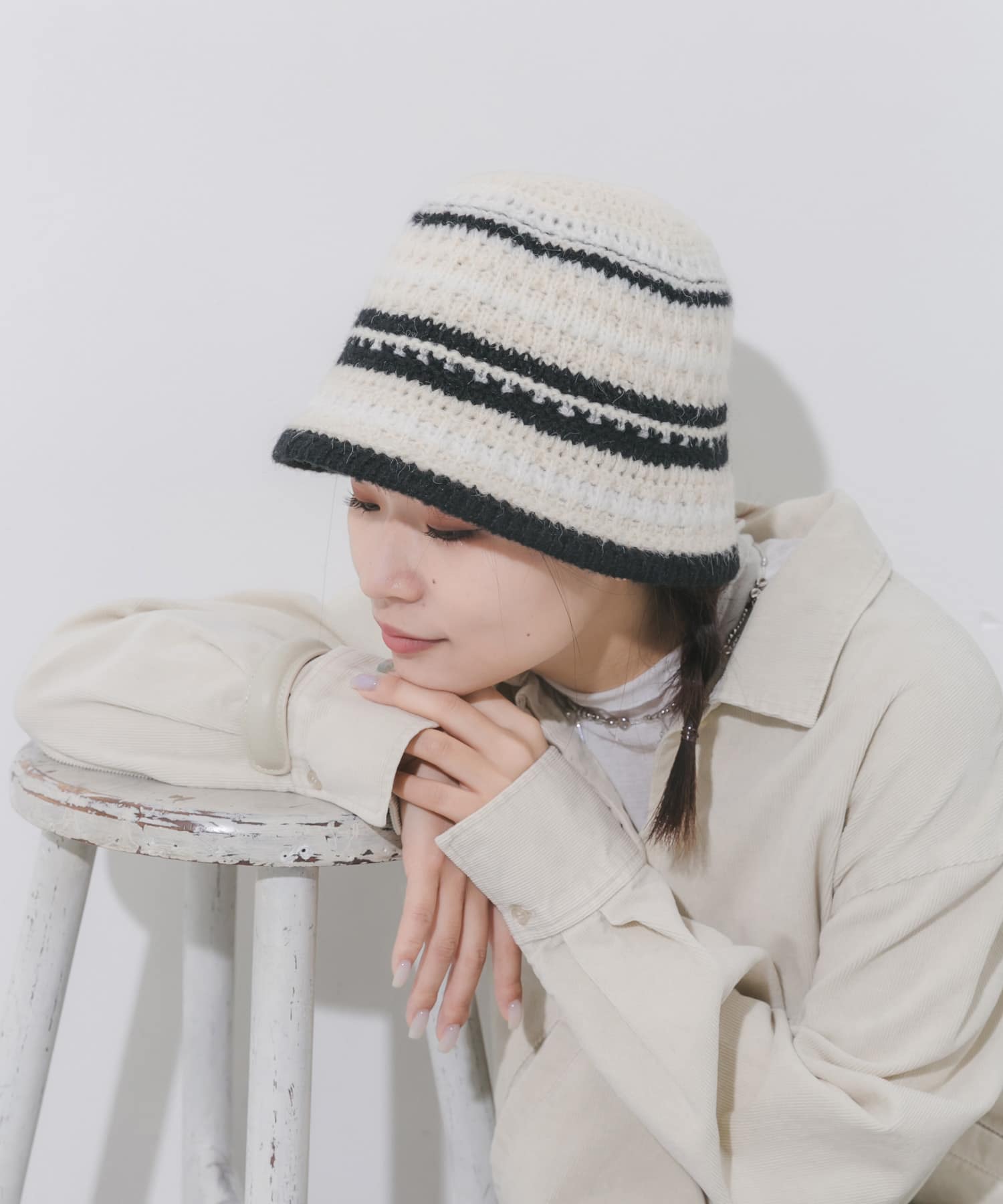 マルチボーダーニットハット IVO -