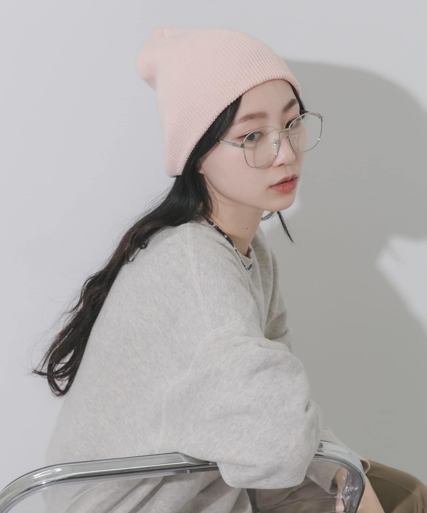 コットンリブビーニー PNK -