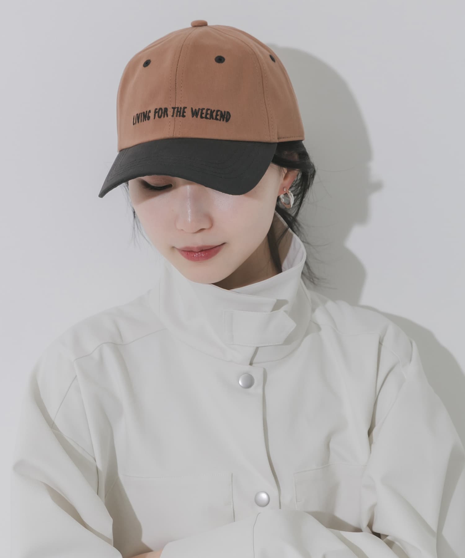 weekendバイカラーキャップ BRN/CGY -