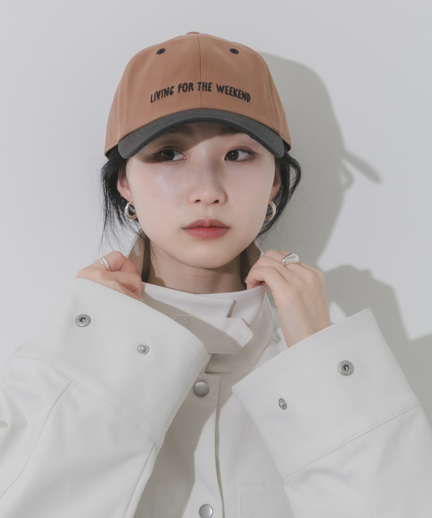 weekendバイカラーキャップ BRN/CGY -