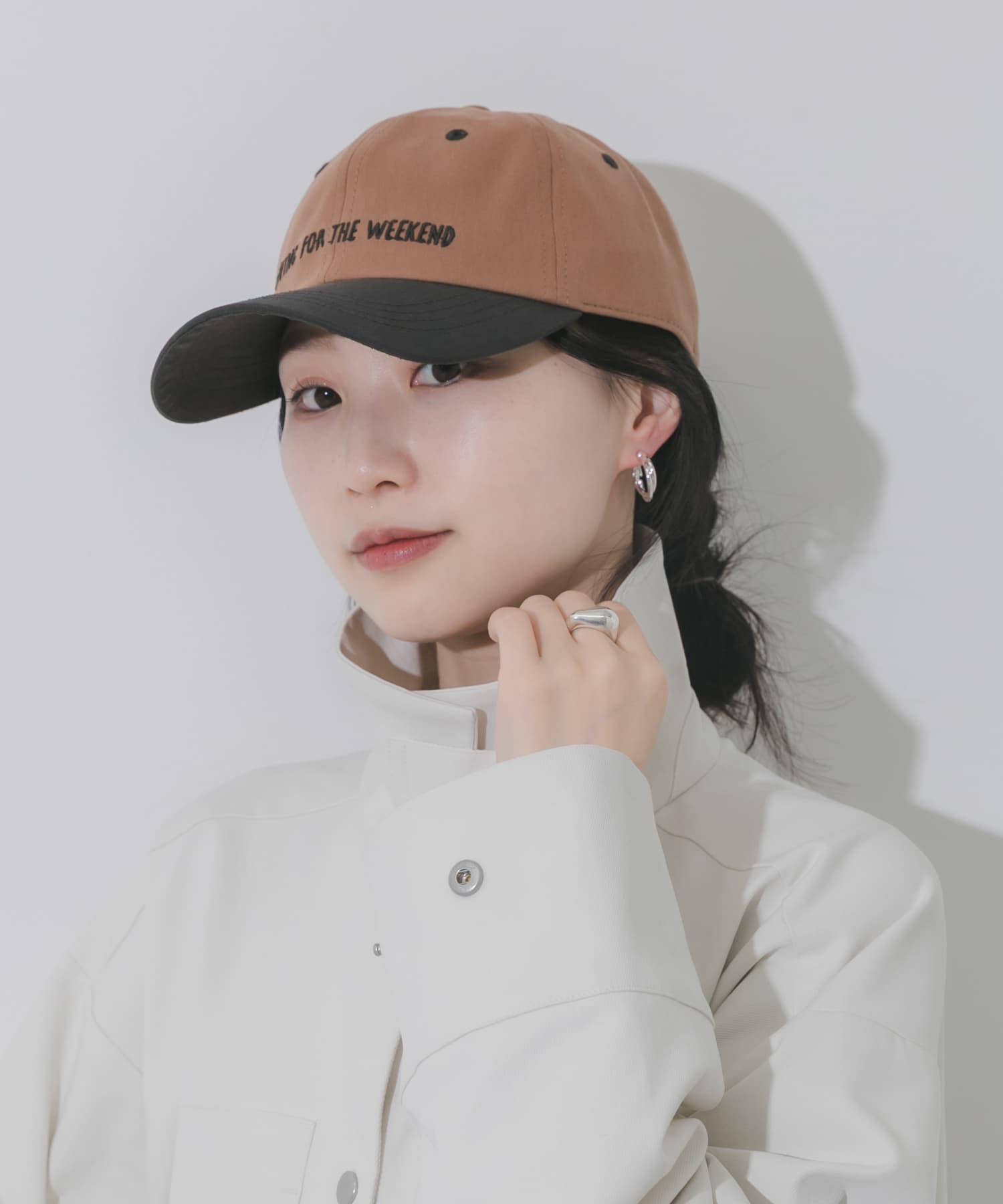 weekendバイカラーキャップ BRN/CGY -