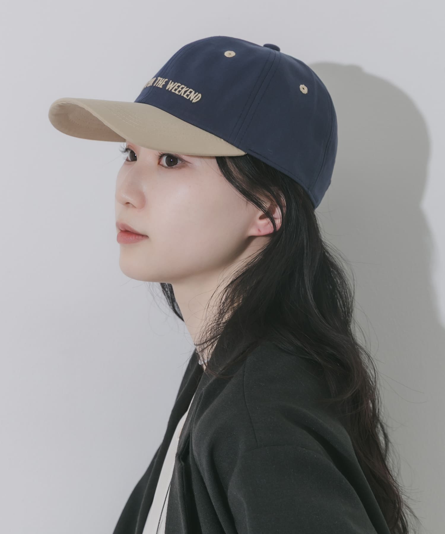 weekendバイカラーキャップ NVY/BEG -