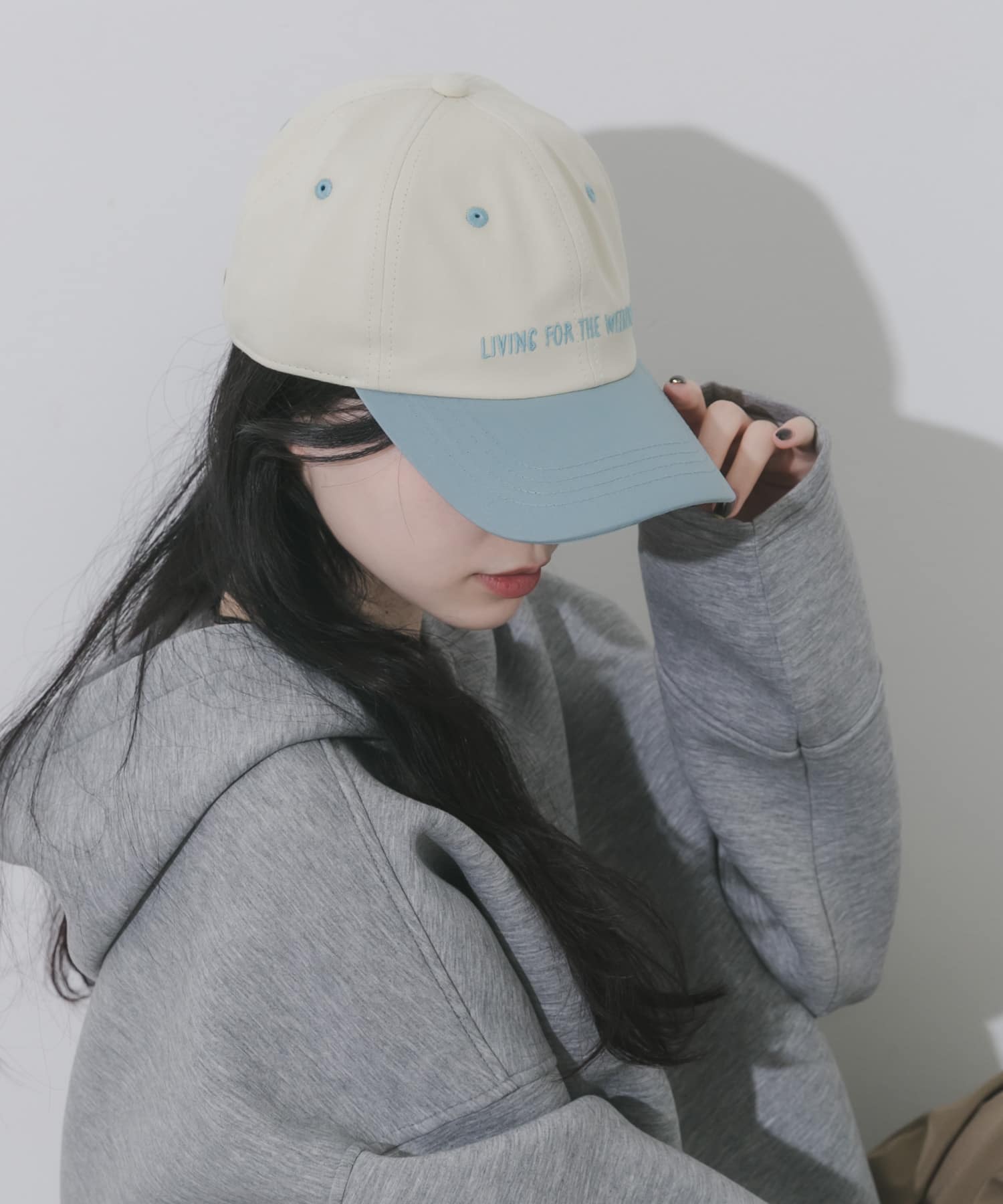 weekendバイカラーキャップ IVO/BLU -