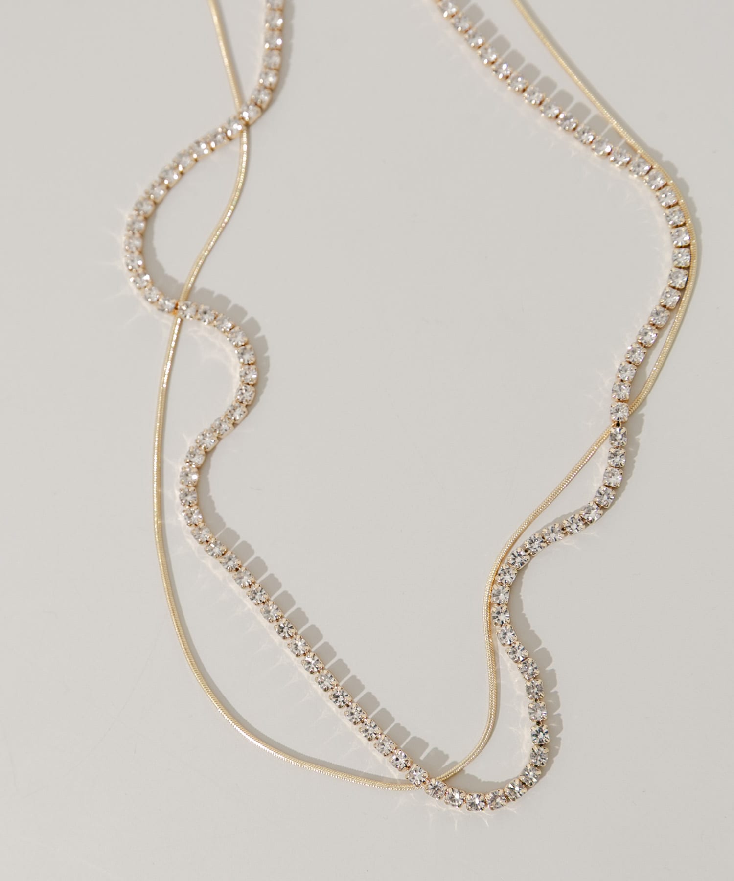 ビジューレイヤードネックレス