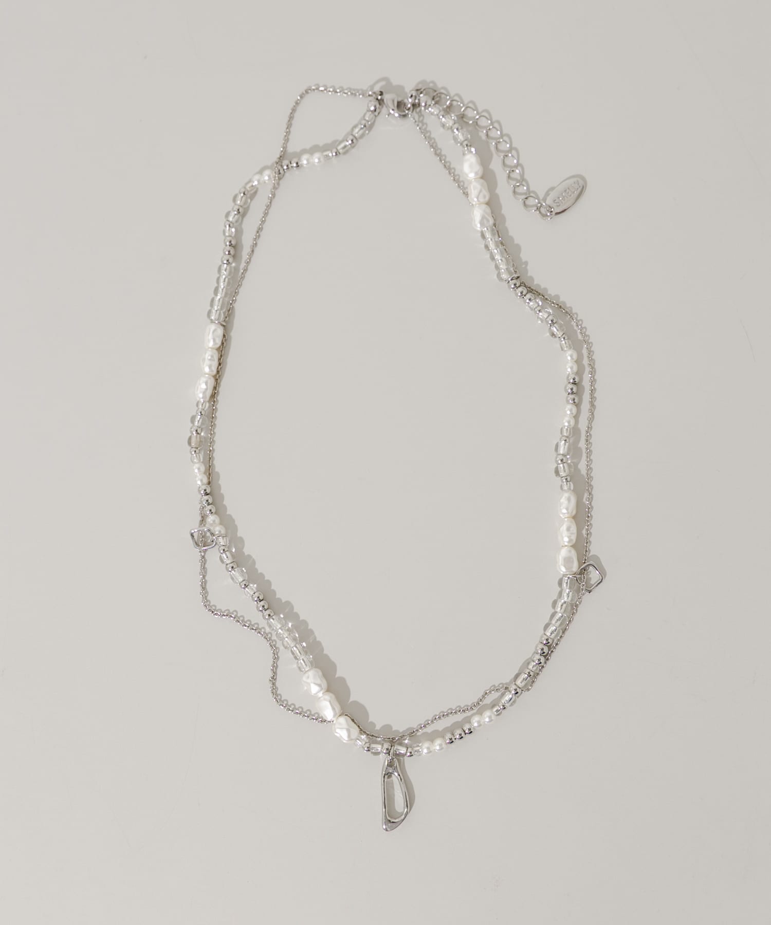 マルチビーズレイヤードネックレス